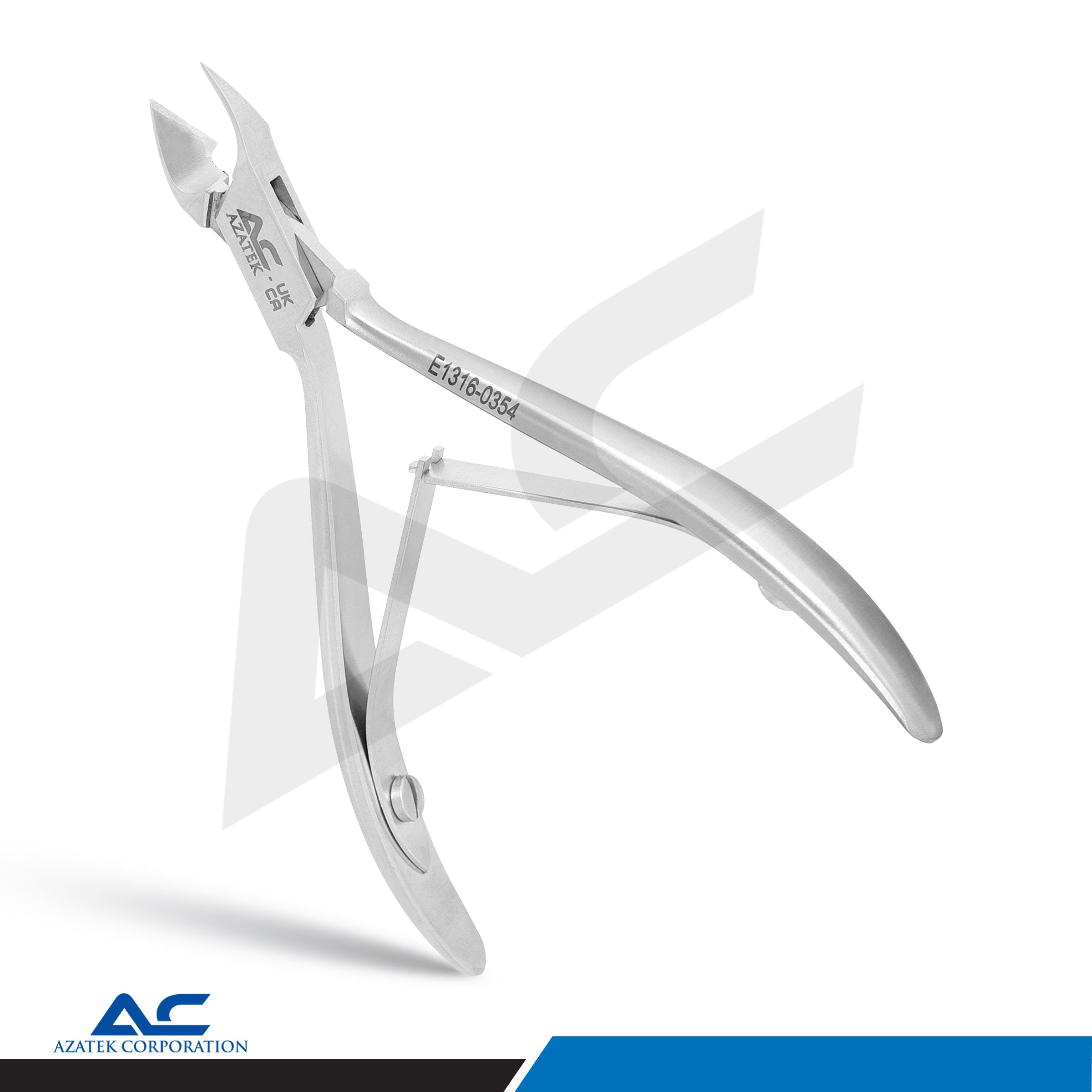 Nail Corner Pliers 10cm Stainless Steel Long Beveled 9mm Blade - Azatek Instruments