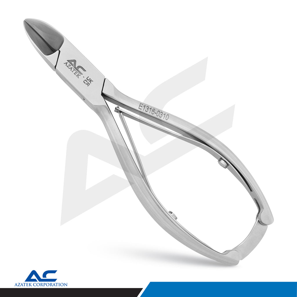 Nail Pliers 14cm Stainless Steel Arched Edge – Professional Nail Corner Pliers - Azatek Instruments