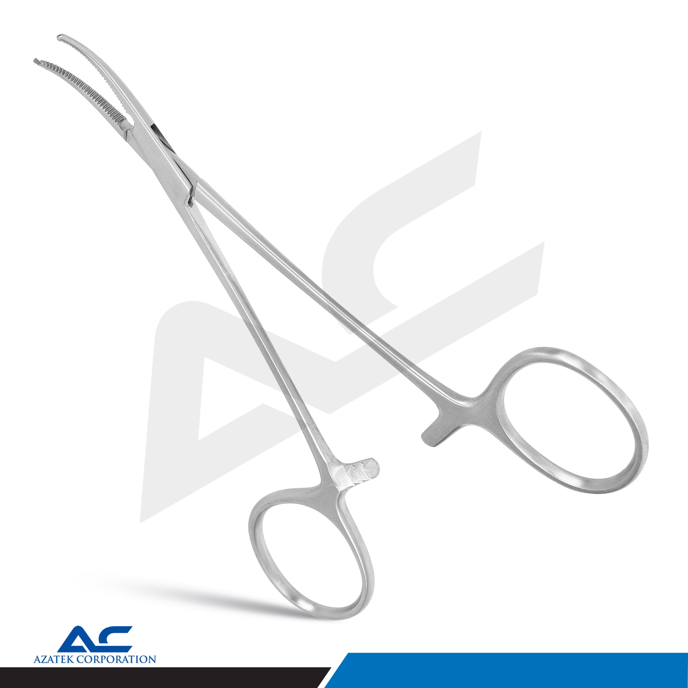 Micro Halsted Mosquito Clamp Curved 1x2 Teeth 12.5cm – Haemostatic Forceps - Azatek Instruments