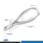 Professional Toe Nail Head Cutter Moon Shape 14cm Double Spring with Back Lock - Azatek Instruments