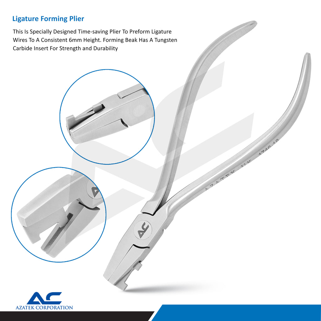 Ligature Forming Plier – Professional Orthodontic Wire Forming Plier - Azatek Instruments