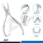Nail Pliers 14cm Stainless Steel Arched Edge – Professional Nail Corner Pliers - Azatek Instruments