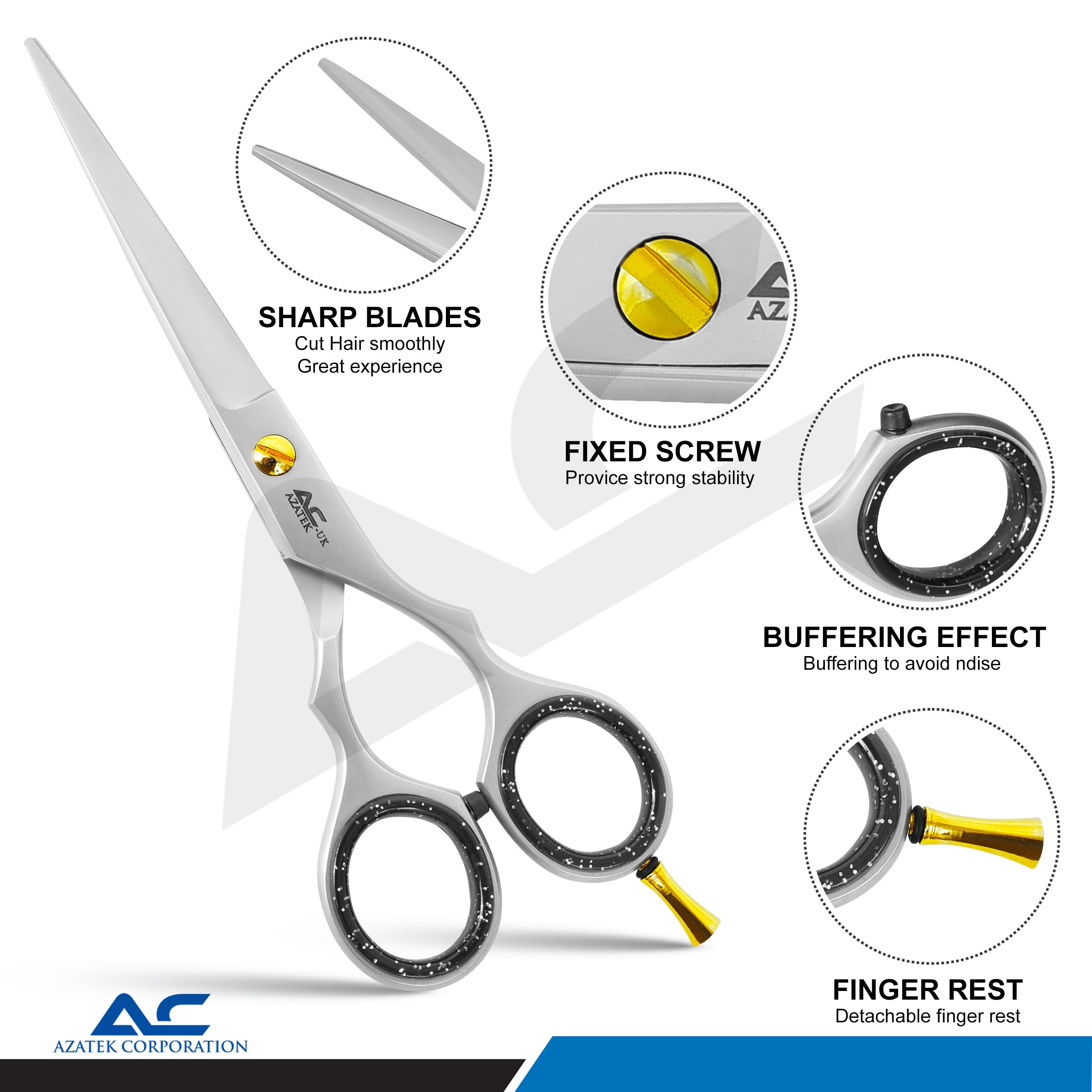 Best Hair Cutting Scissors Professional Precision Styling - Azatek Instruments