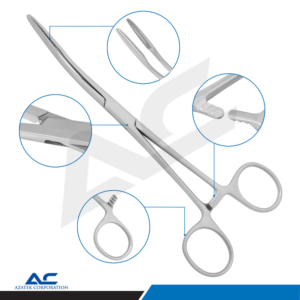 Mosquito Haemostatic Forceps Gross Maier Curved – Surgical Dressing Clamp - Azatek Instruments