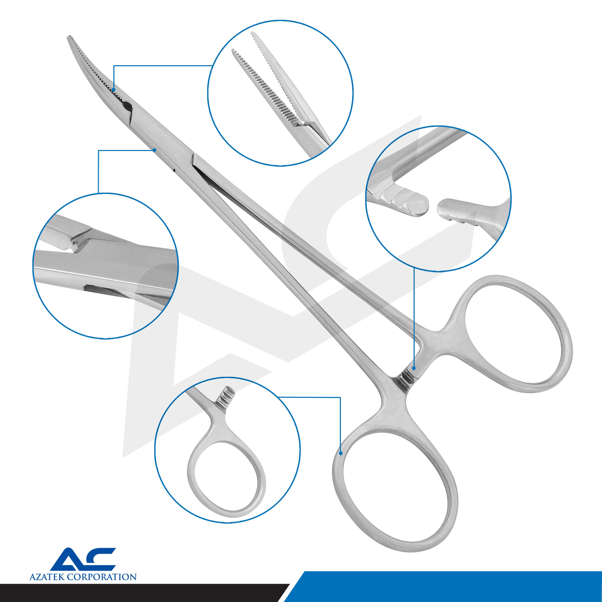 Mosquito Haemostatic Forceps Curved 12.5cm – Surgical Artery Forceps - Azatek Instruments
