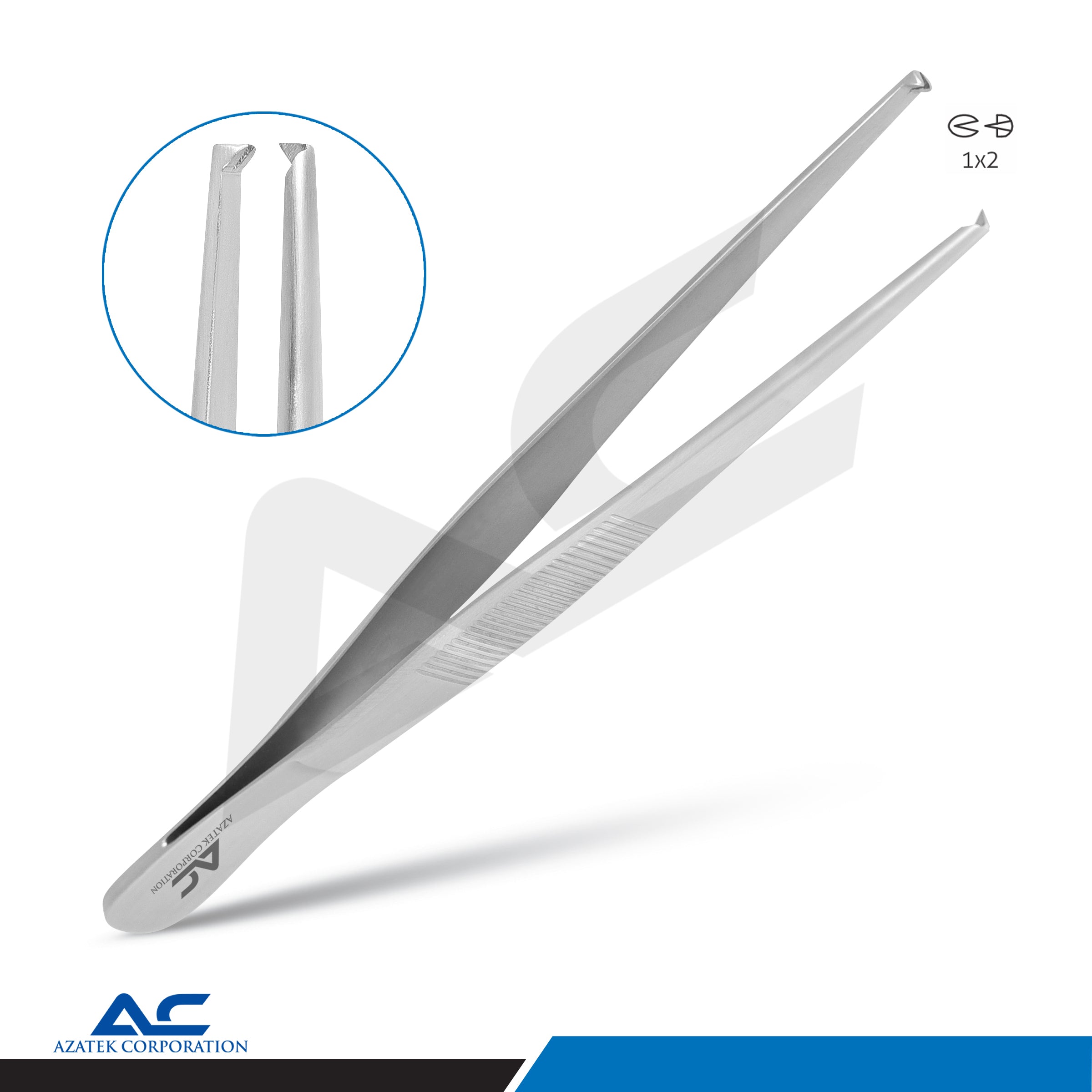 Dressing Tissue Tweezer – Tissue Forceps Standard Kocher for Surgical & Dressing Procedures - Azatek Instruments