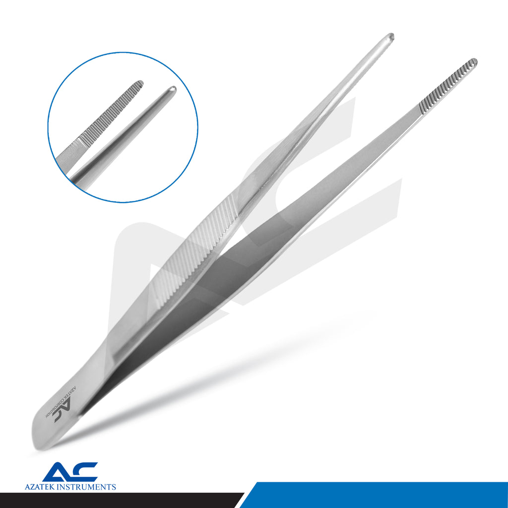 Dressing Forceps Delicate Straight Tip 1.8mm 145mm – Precision Surgical Dressing Forceps - Azatek Instruments