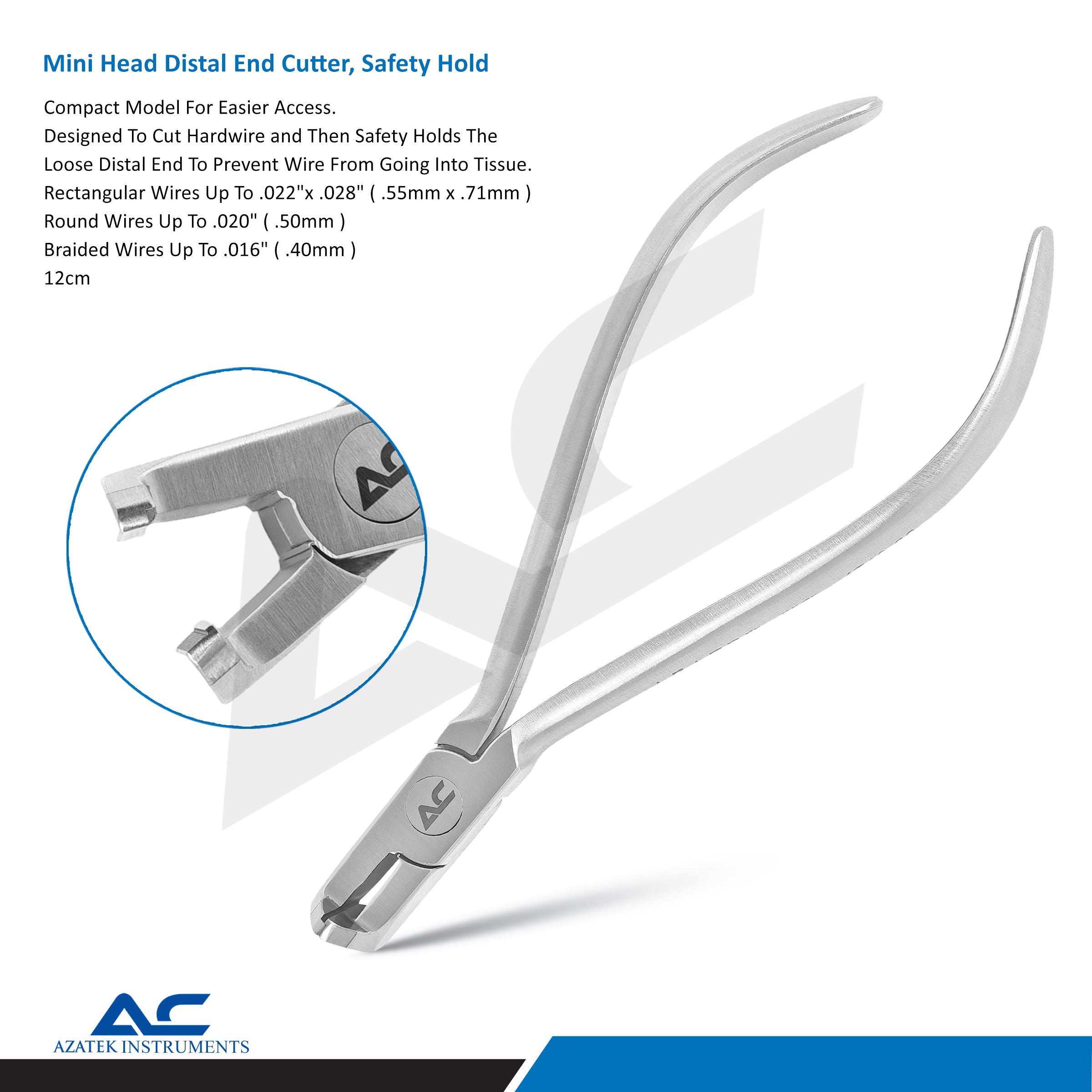 Orthodontic Distal End Cutters Mini with Safety Hold – Distal End Wire Cutter
