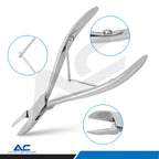 Professional Stainless Steel Toe Nail Nipper Clipper 13cm Double Spring Handle - Azatek Instruments