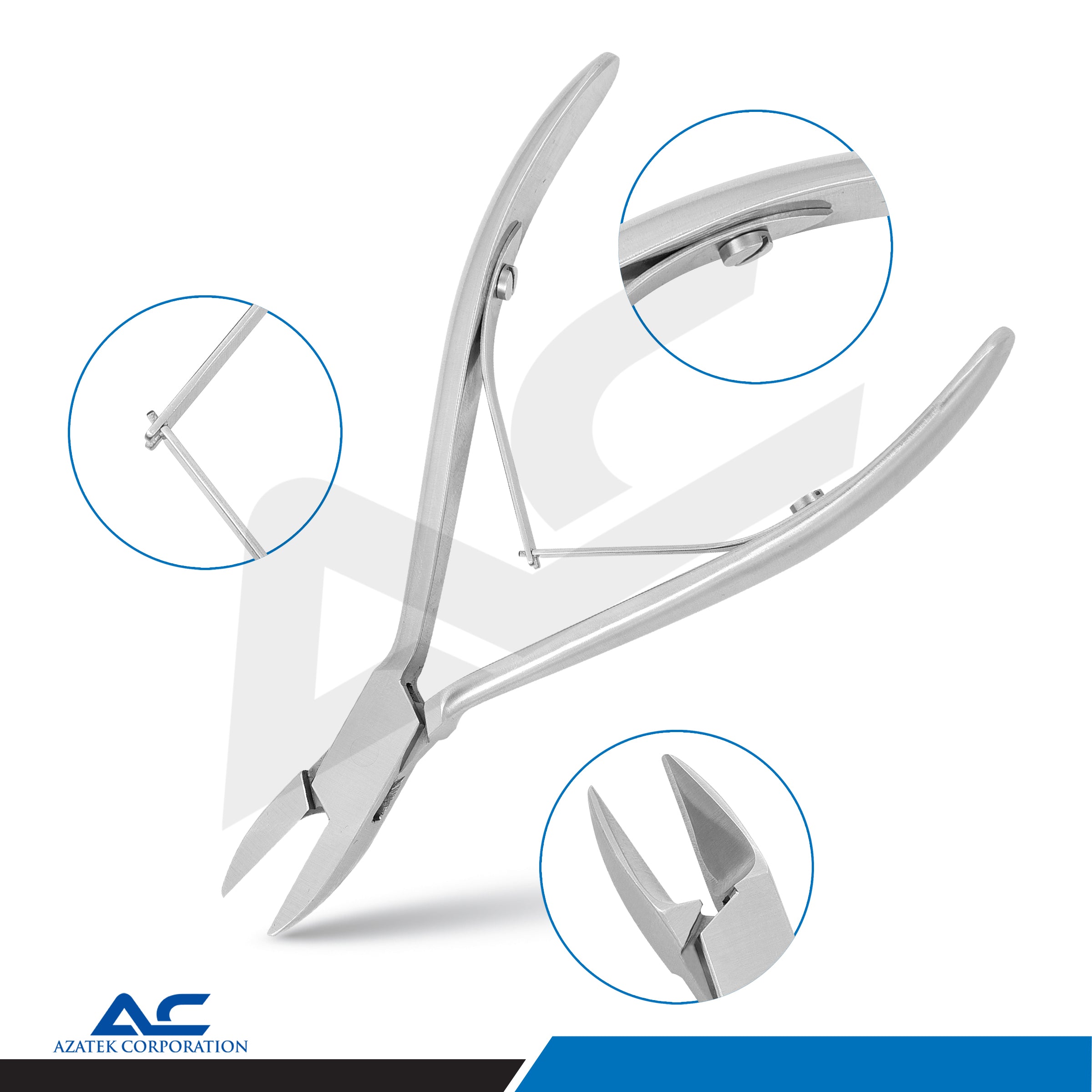 Nail Corner Pliers, Corner Pliers for Foot Care, 14.0cm Stainless Steel – Solid Edge Tips with Radius