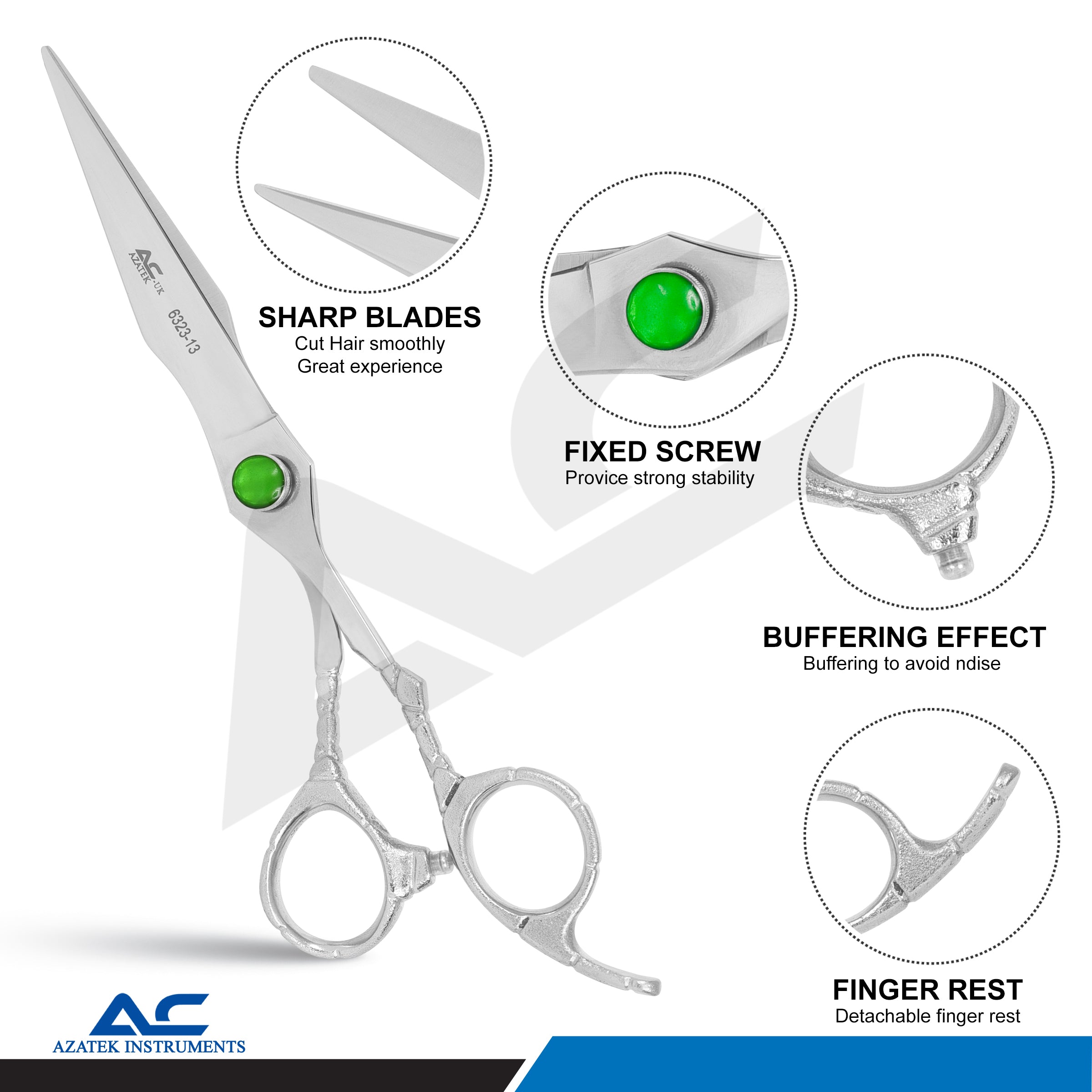 Professional Hair Cutting Scissors – Precision Styling for Barbers & Hairdressers - Azatek Instruments
