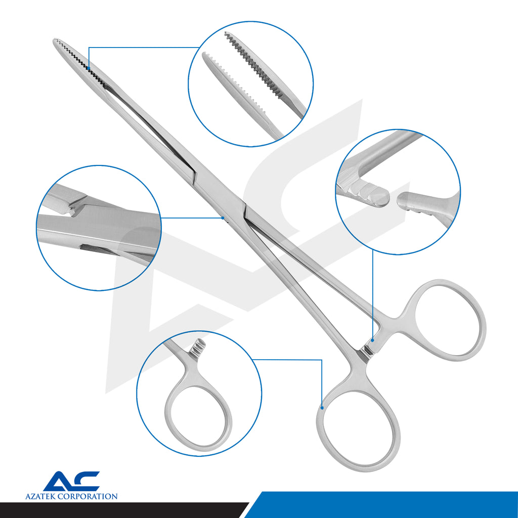 Dressing Forceps, Bozeman Dressing Forceps, Gross Maier, Straight, 20cm - Azatek Instruments