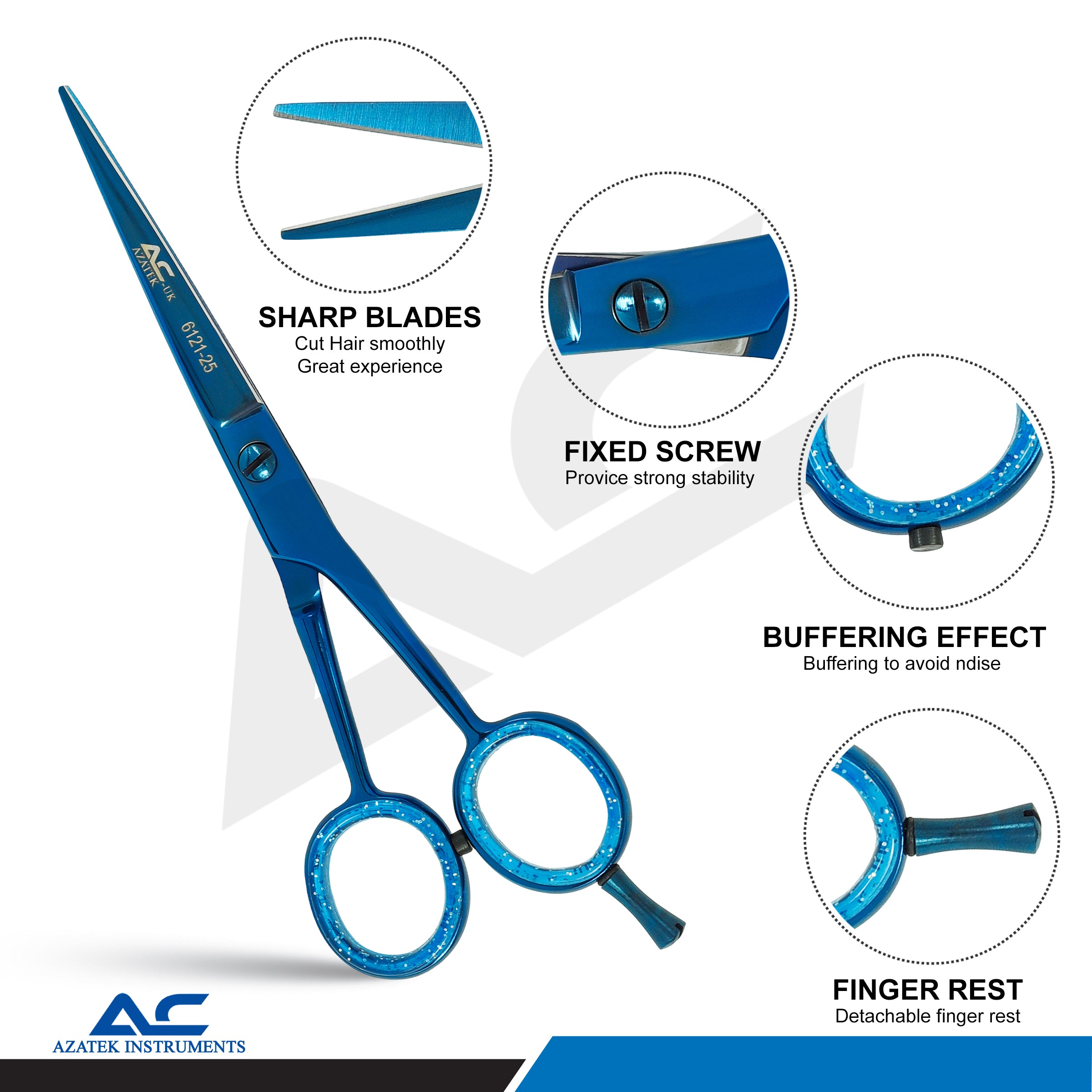 Professional Hair Cutting Scissors with Jaguar Pattern Handle | Azatek Instruments - Azatek Instruments