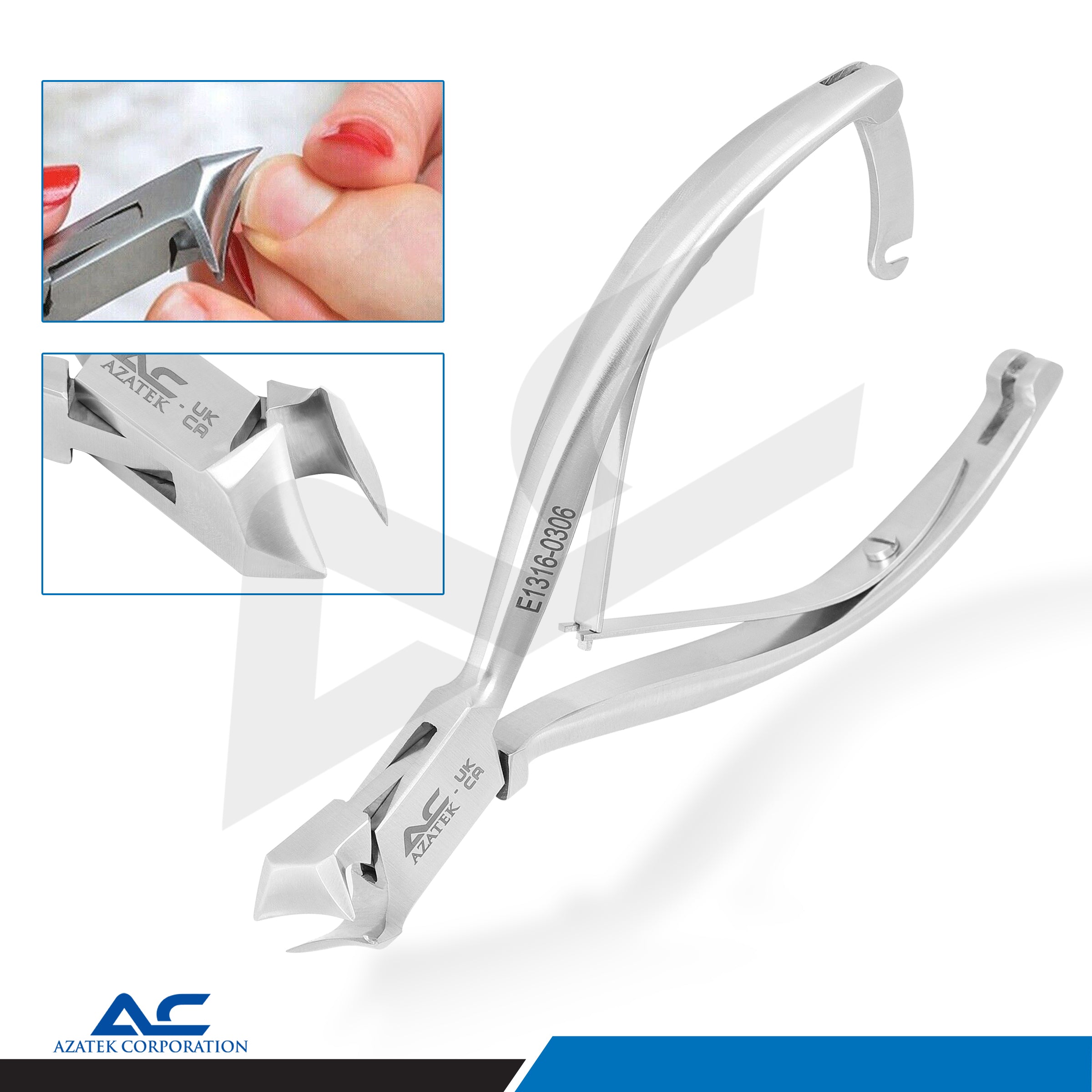 Head Cutter 14cm Stainless Steel 16mm Arched Cutting Edge - Azatek Instruments