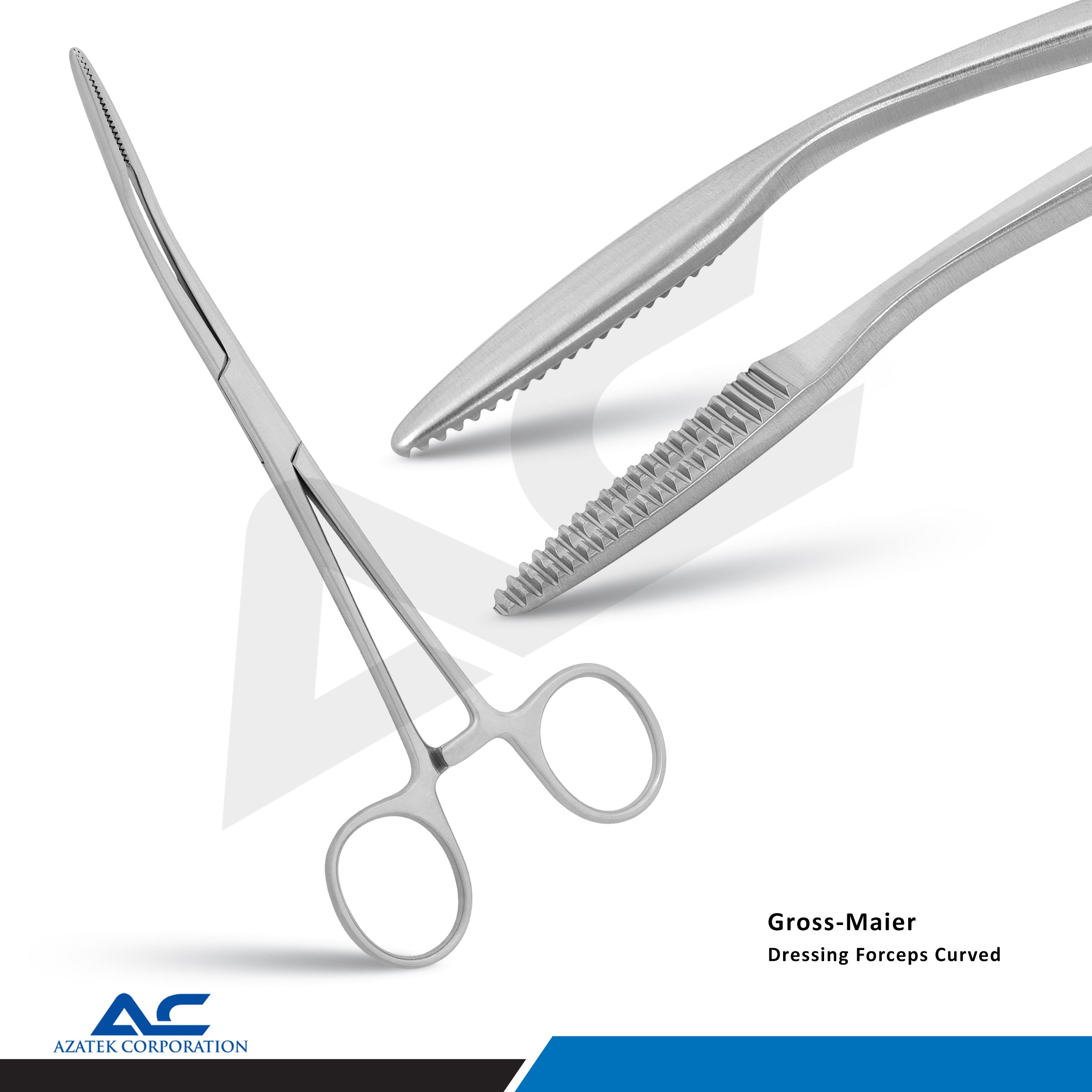 Mosquito Haemostatic Forceps Gross Maier Curved – Surgical Dressing Clamp - Azatek Instruments