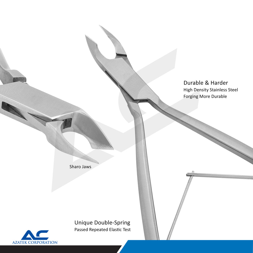 Cuticle Pliers 10.0cm Stainless Steel | Beveled 6mm Cutting Edge - Azatek Instruments