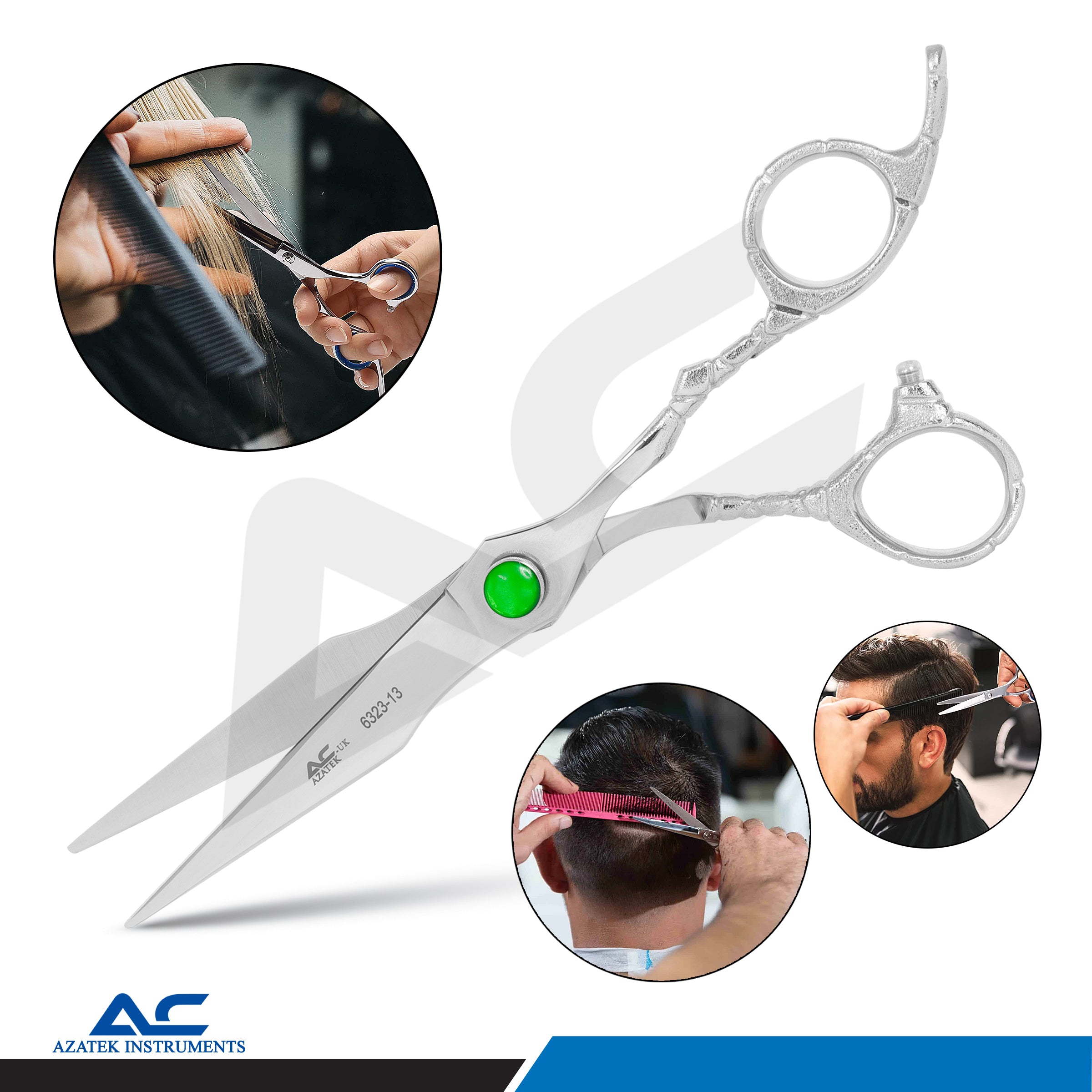 Professional Hair Cutting Scissors – Precision Styling for Barbers & Hairdressers - Azatek Instruments