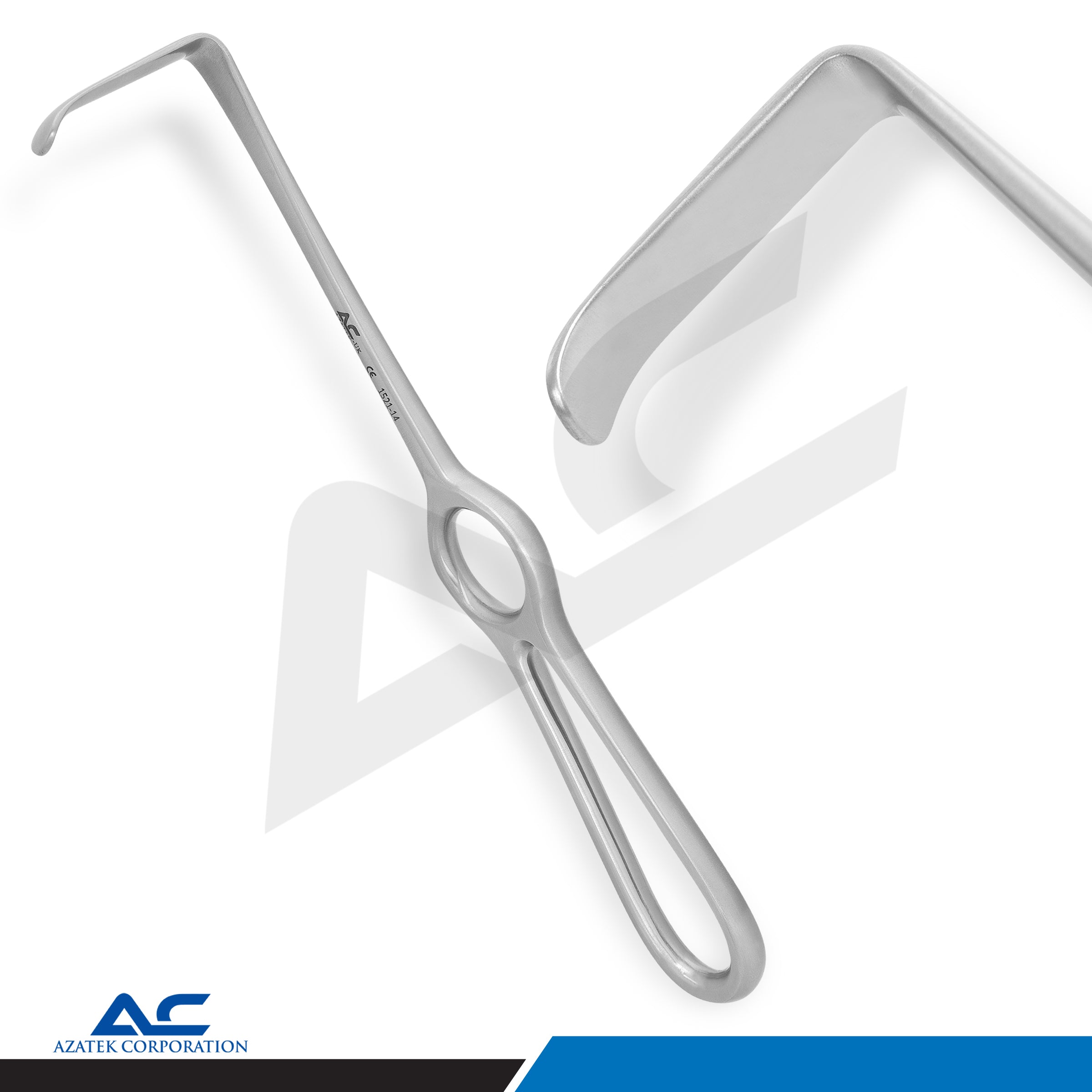 Cheek Retractor, Dental Cheek Retractor, Langenbeck Retractor 40×11mm Stainless Steel - Azatek Instruments