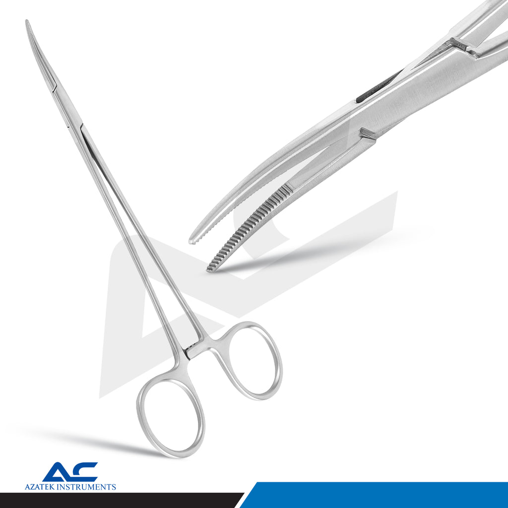 Micro Halsted Mosquito Clamp Straight 1x2 Teeth 12.5cm – Haemostatic Forceps - Azatek Instruments