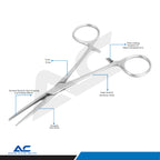 Kocher Haemostats Straight Forceps – Rochester Kocher Straight Dressing Clamp - Azatek Instruments