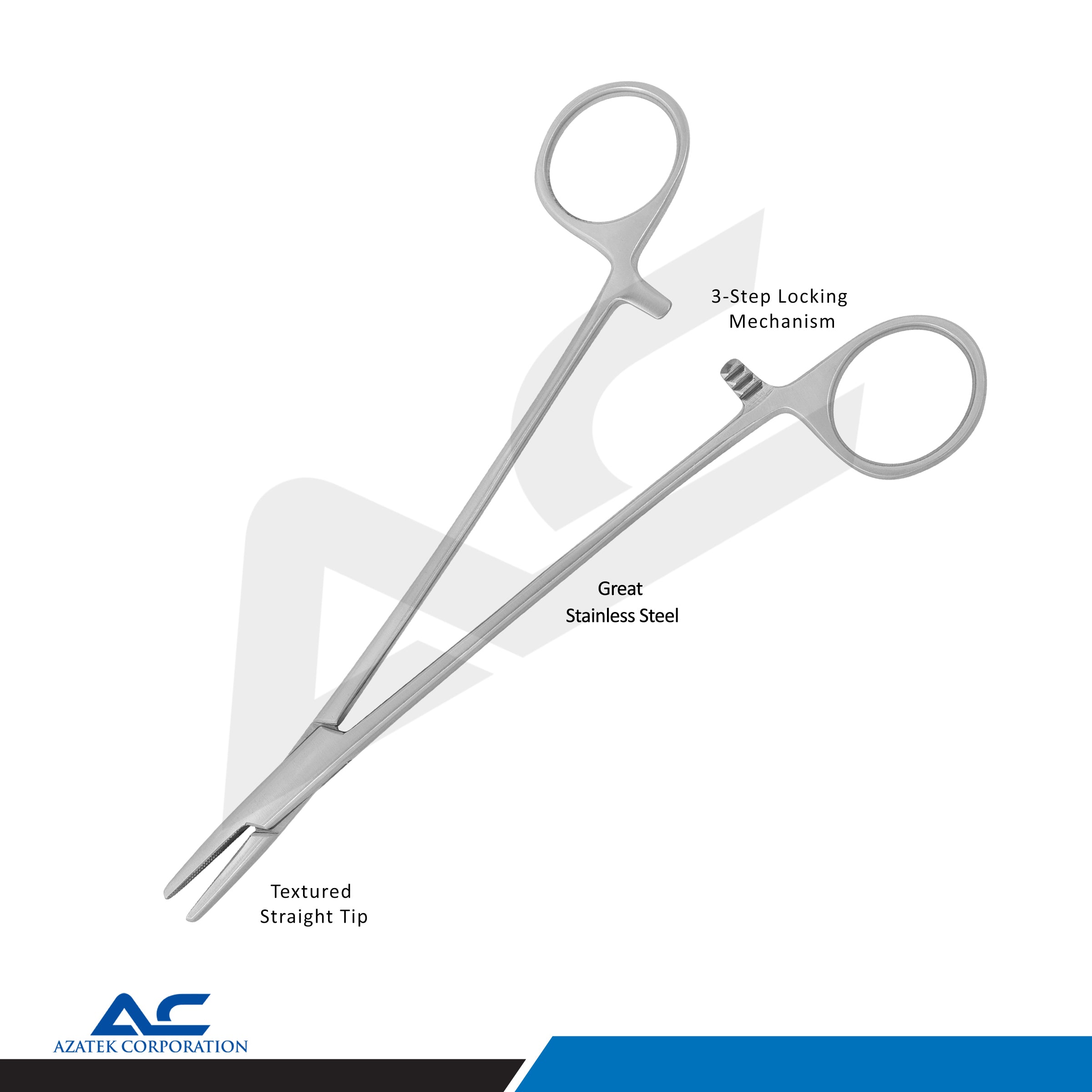Mayo Hegar Needle Holder 18.5cm – Surgical Needle Holder Stainless Steel - Azatek Instruments