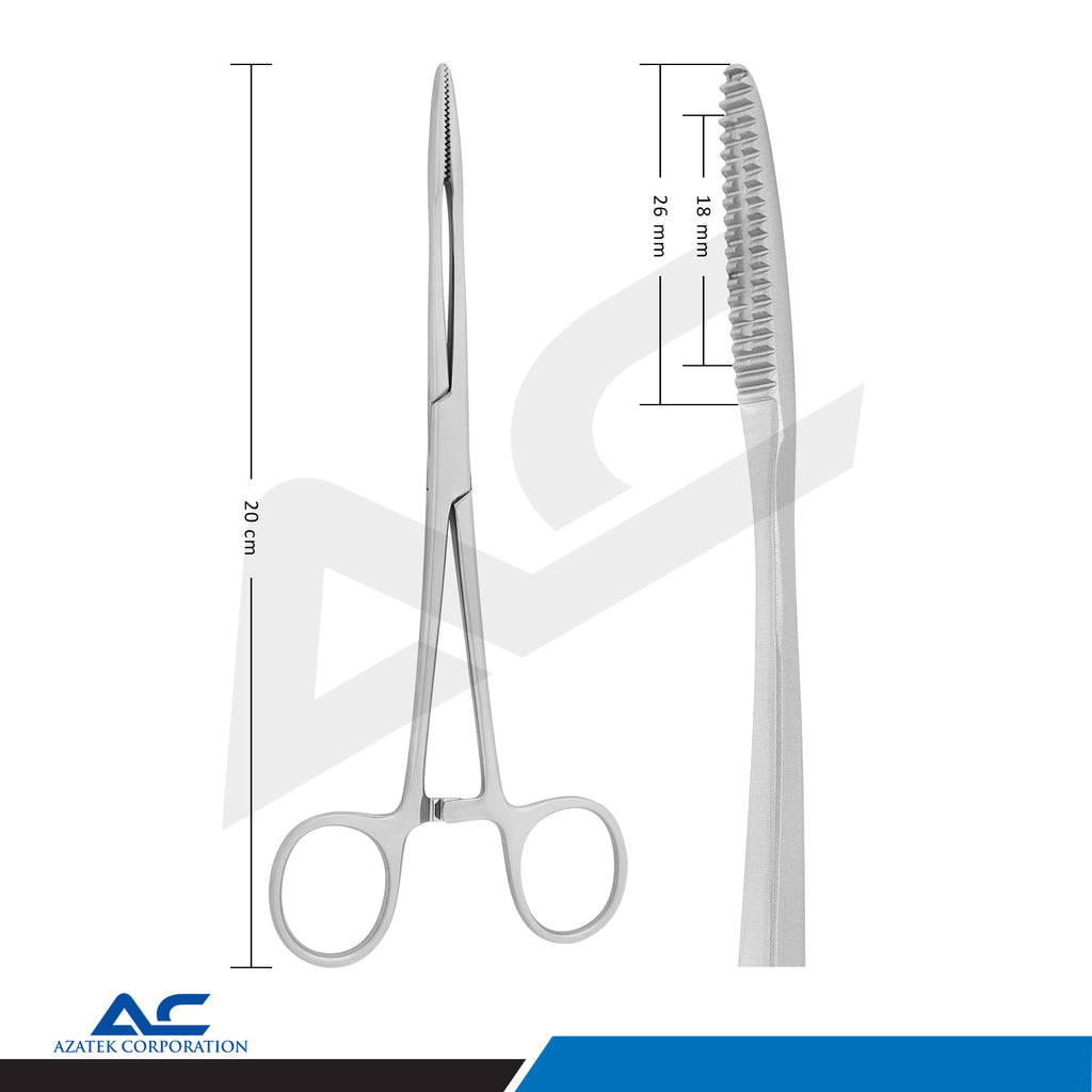 Dressing Forceps, Bozeman Dressing Forceps, Gross Maier, Straight, 20cm - Azatek Instruments
