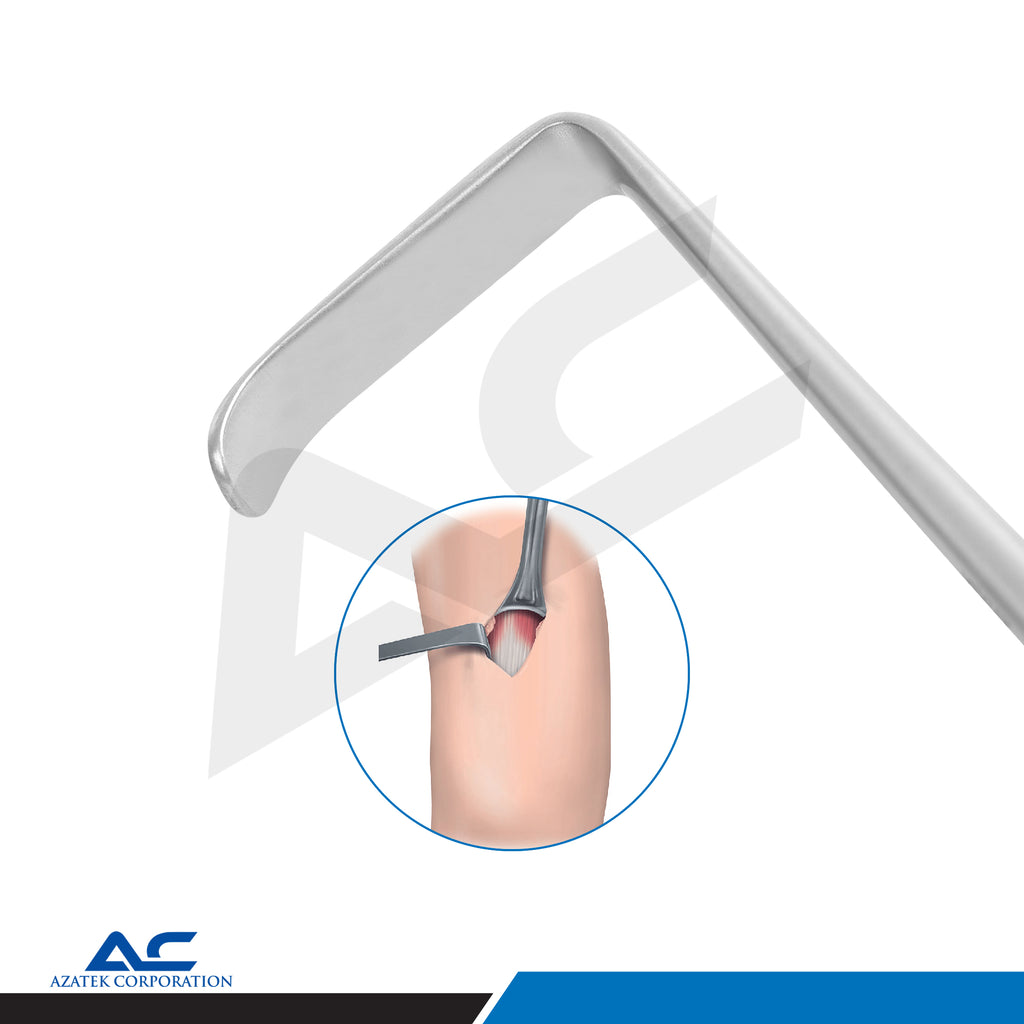 Cheek Retractor, Dental Cheek Retractor, Langenbeck Retractor 40×11mm Stainless Steel - Azatek Instruments