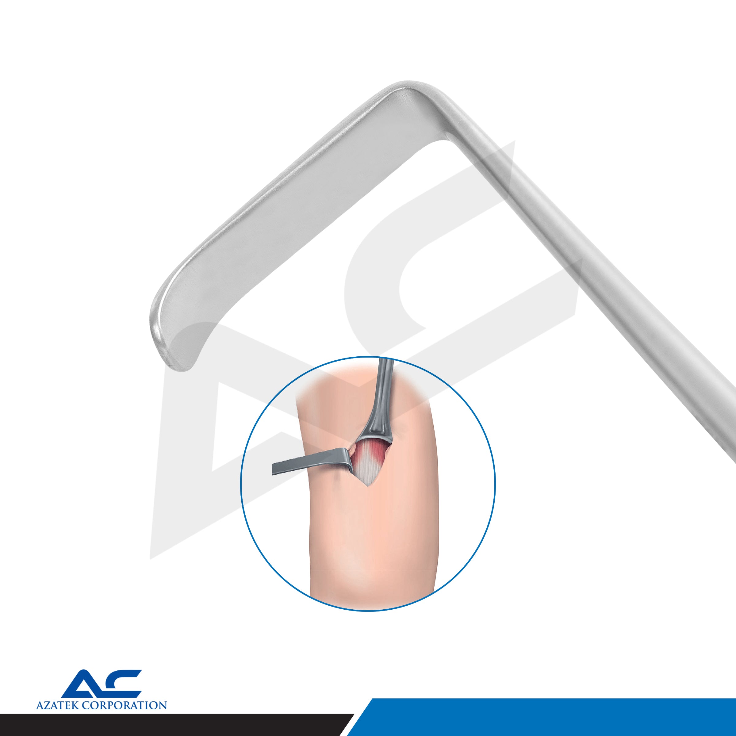 Cheek Retractor, Dental Cheek Retractor, Langenbeck Retractor 40×11mm Stainless Steel - Azatek Instruments