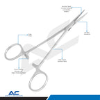 Mosquito Haemostatic Forceps Straight 12.5cm – Surgical Artery Forceps - Azatek Instruments