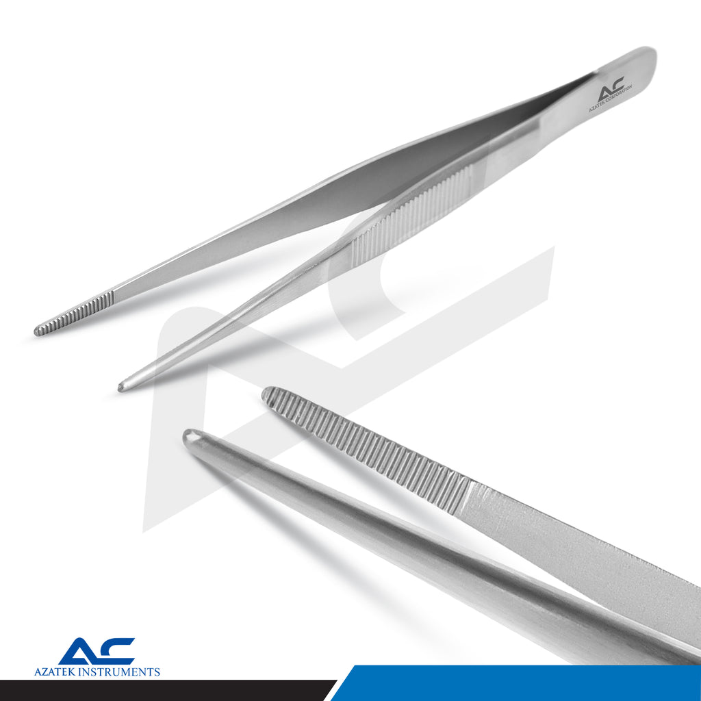 Dressing Forceps Delicate Straight Tip 1.8mm 145mm – Precision Surgical Dressing Forceps - Azatek Instruments