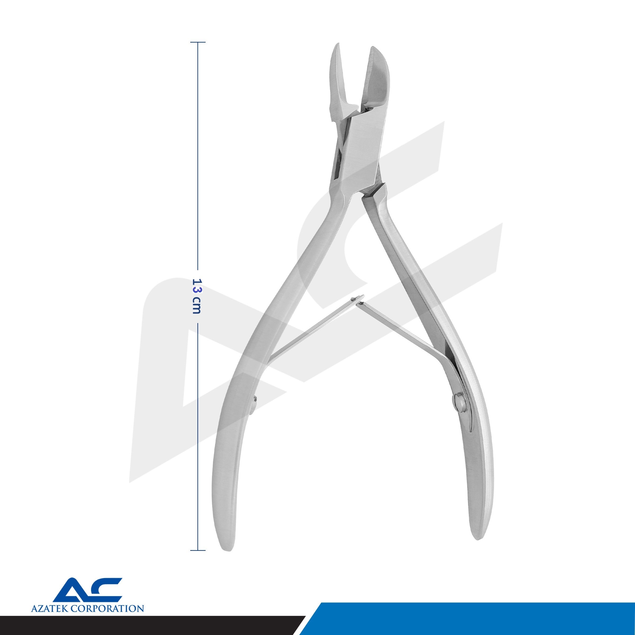Professional Stainless Steel Toe Nail Nipper Clipper 13cm Double Spring Handle - Azatek Instruments