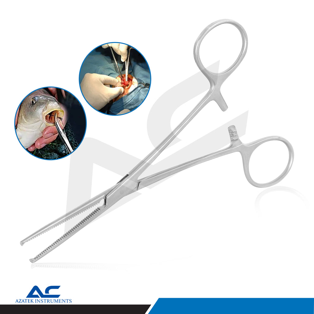 Kocher Haemostats Straight Forceps – Rochester Kocher Straight Dressing Clamp - Azatek Instruments