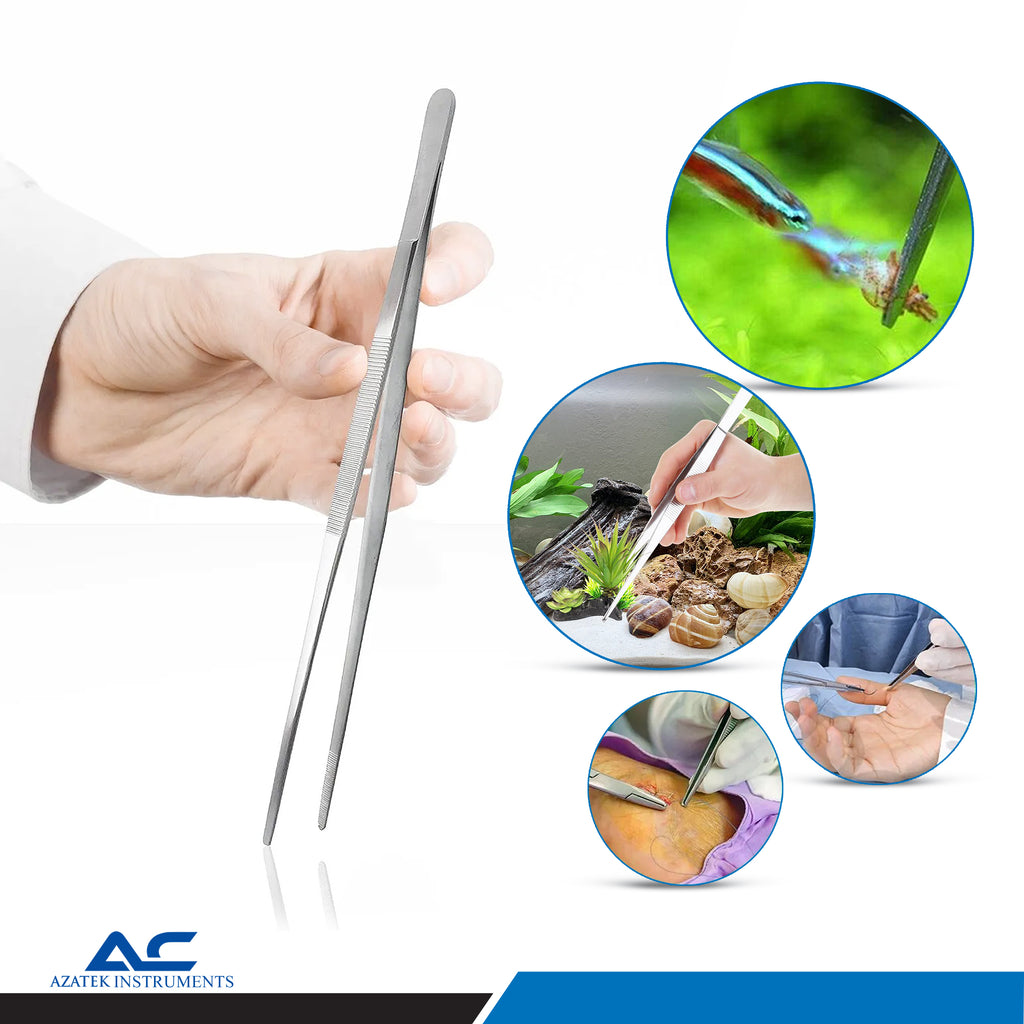 Dressing Tissue Tweezer – Dressing Standard Forceps for Surgical & Medical Procedures - Azatek Instruments
