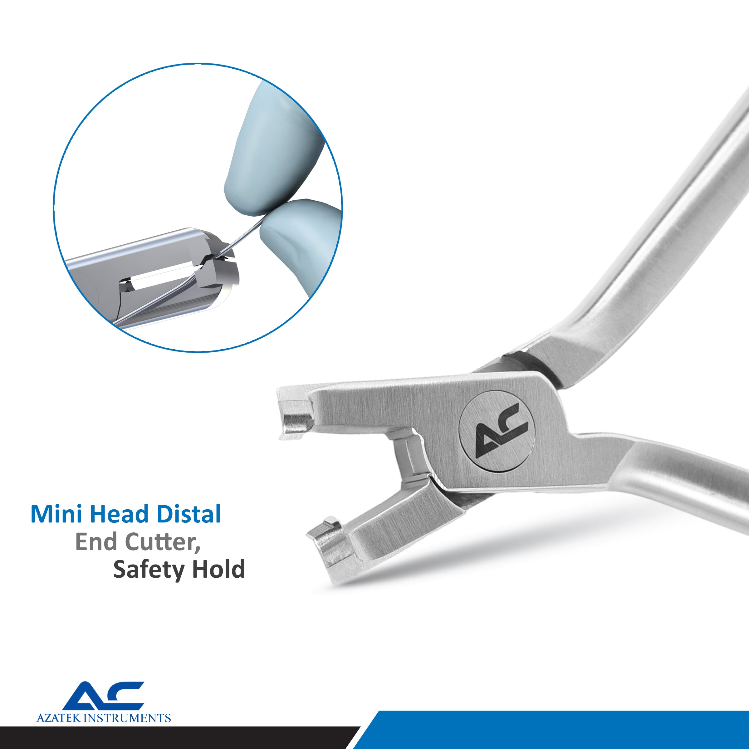 Orthodontic Distal End Cutters Mini with Safety Hold – Distal End Wire Cutter