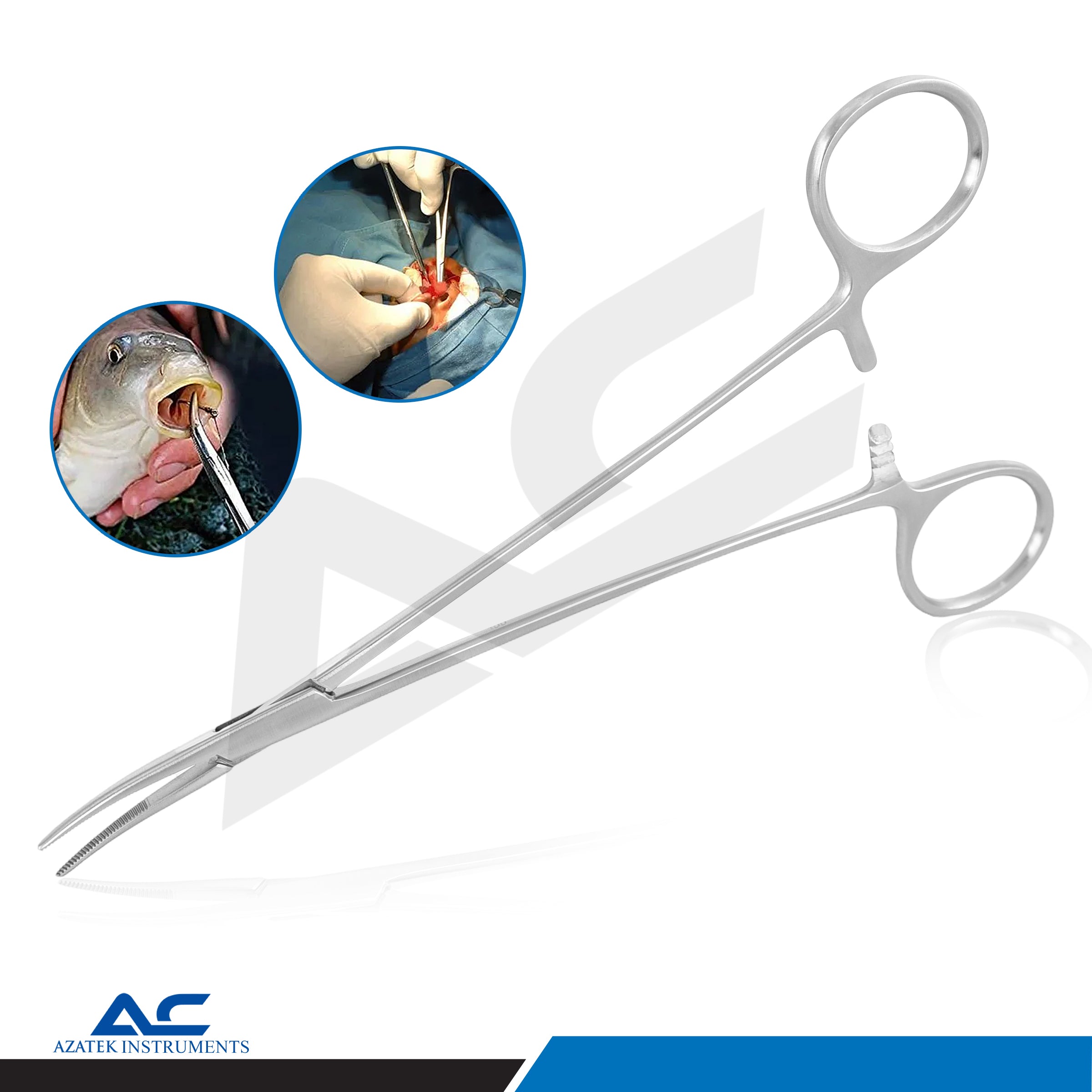 Micro Halsted Mosquito Clamp Straight 1x2 Teeth 12.5cm – Haemostatic Forceps - Azatek Instruments