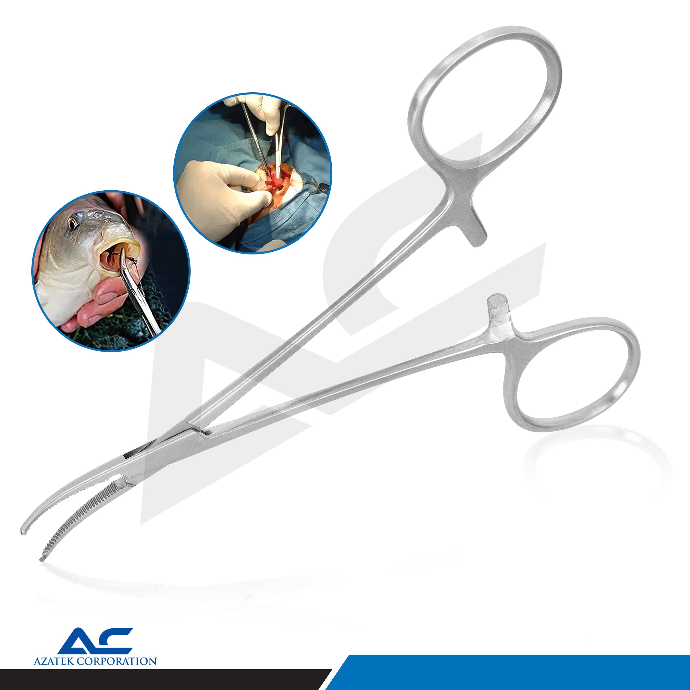 Micro Halsted Mosquito Clamp Curved 1x2 Teeth 12.5cm – Haemostatic Forceps - Azatek Instruments