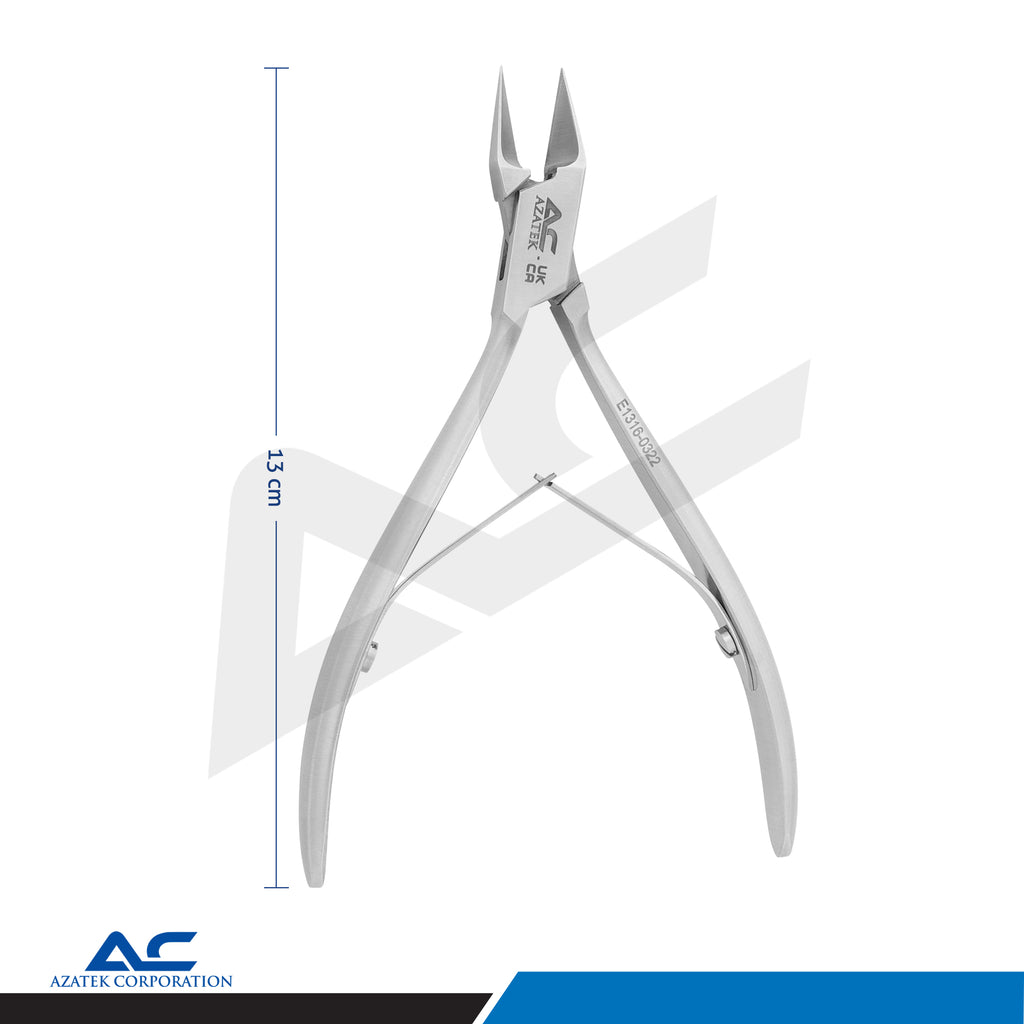 Nail Corner Pliers 13cm Stainless Steel Solid Edge Pointed Tips - Azatek Instruments