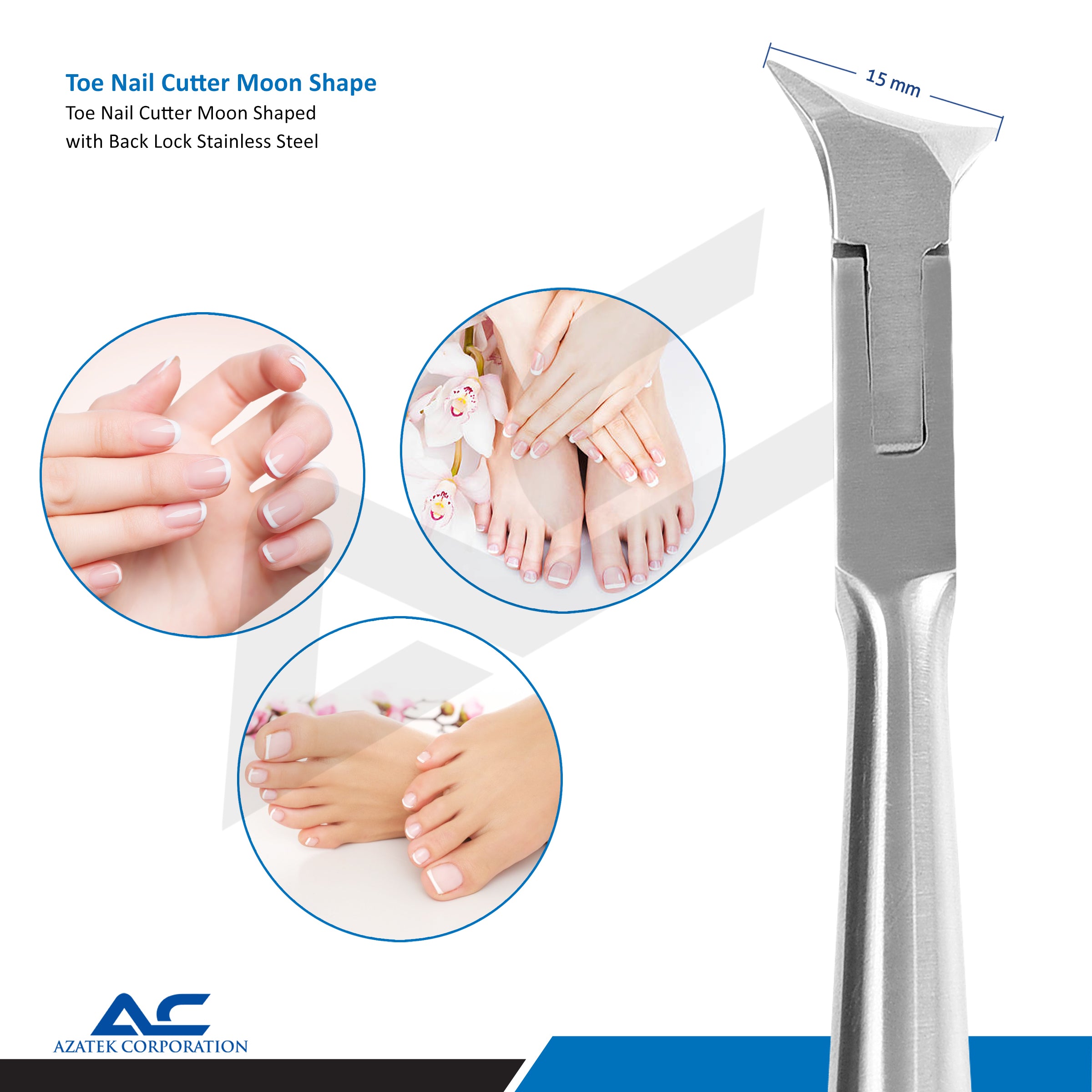 Head Cutter, 14.0cm Stainless Steel – Arched Edge, 15mm Blade8.19 - Azatek Instruments