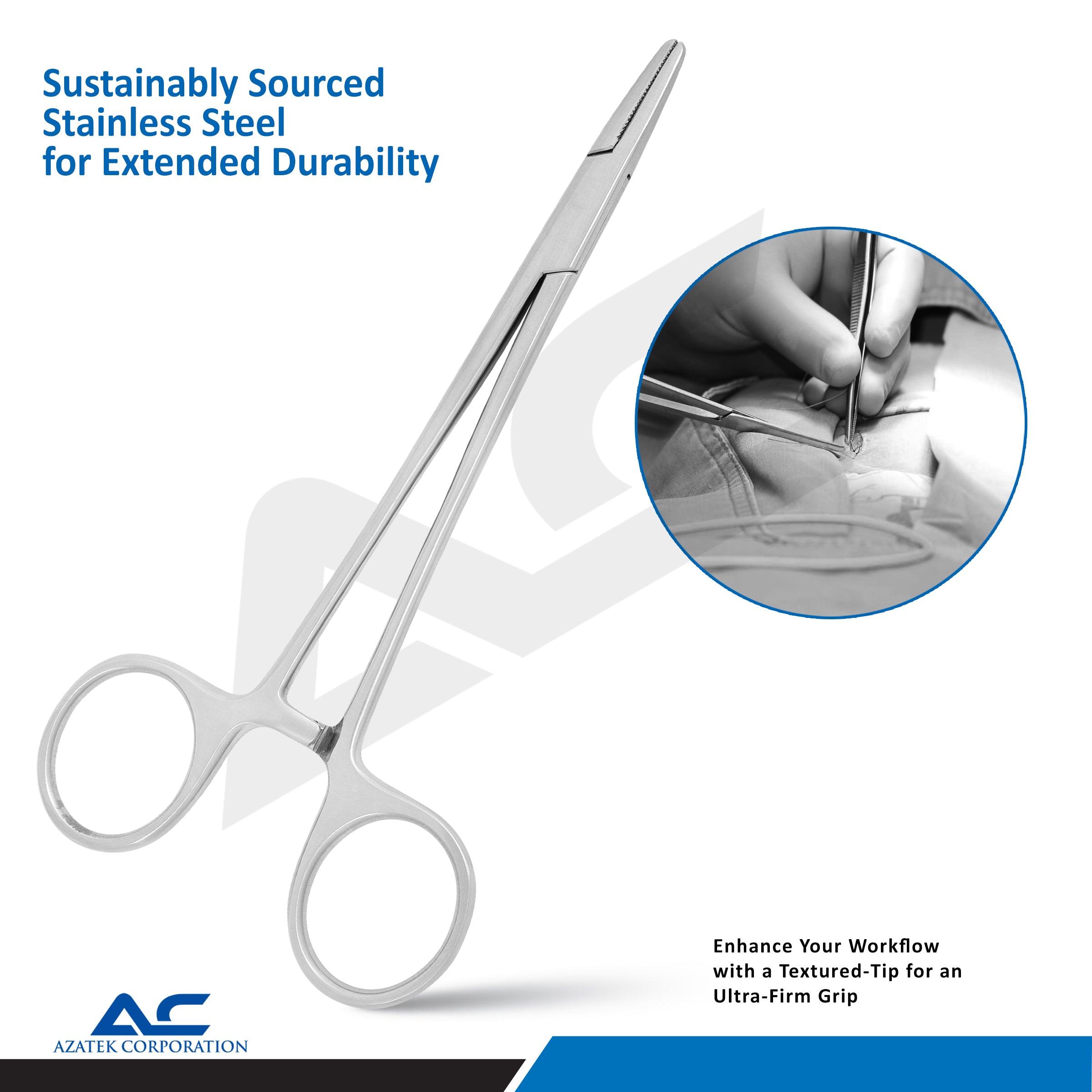 Mayo Hegar Needle Holder 15cm – Surgical Needle Holder Stainless Steel - Azatek Instruments