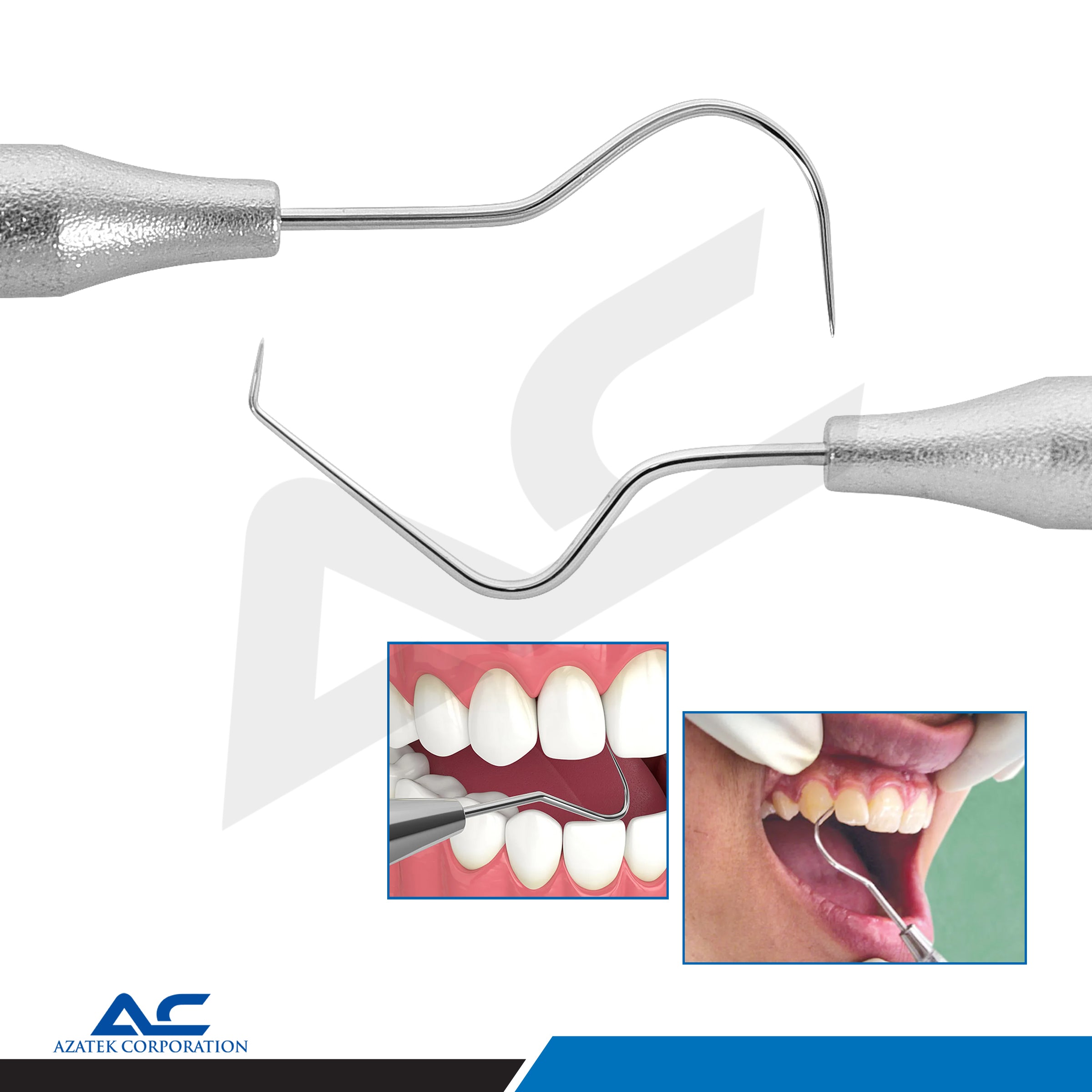 Double Ended Endodontic Explorer D5 | Stainless Steel Dental Explorer - Azatek Instruments