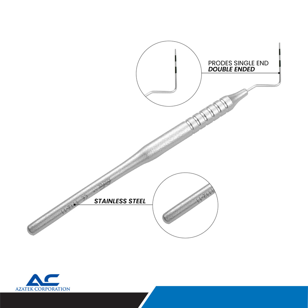 Dental Periodontal Probe CP11 Fig. No. 2 | Professional Stainless Steel Dental Diagnostic Probe - Azatek Instruments