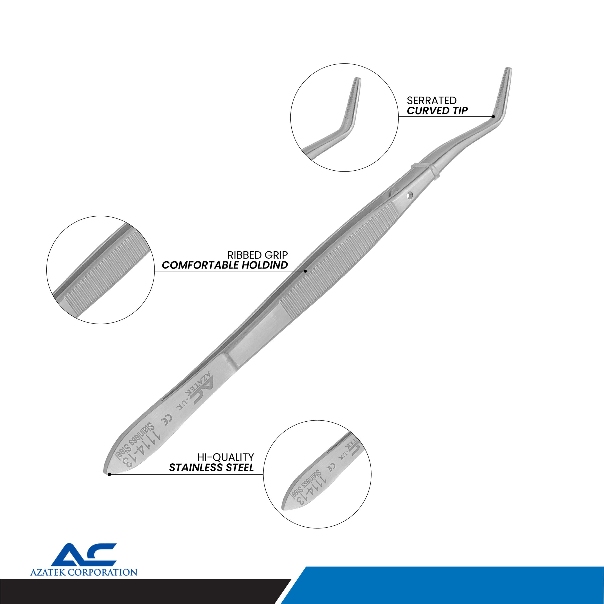 Meriam Dental Tweezer 16cm – Precision Dental Surgical Tweezers - Azatek Instruments