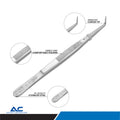 College Tweezers, Dental Tweezers Knurling Pattern 15cm Stainless Steel - Azatek Instruments