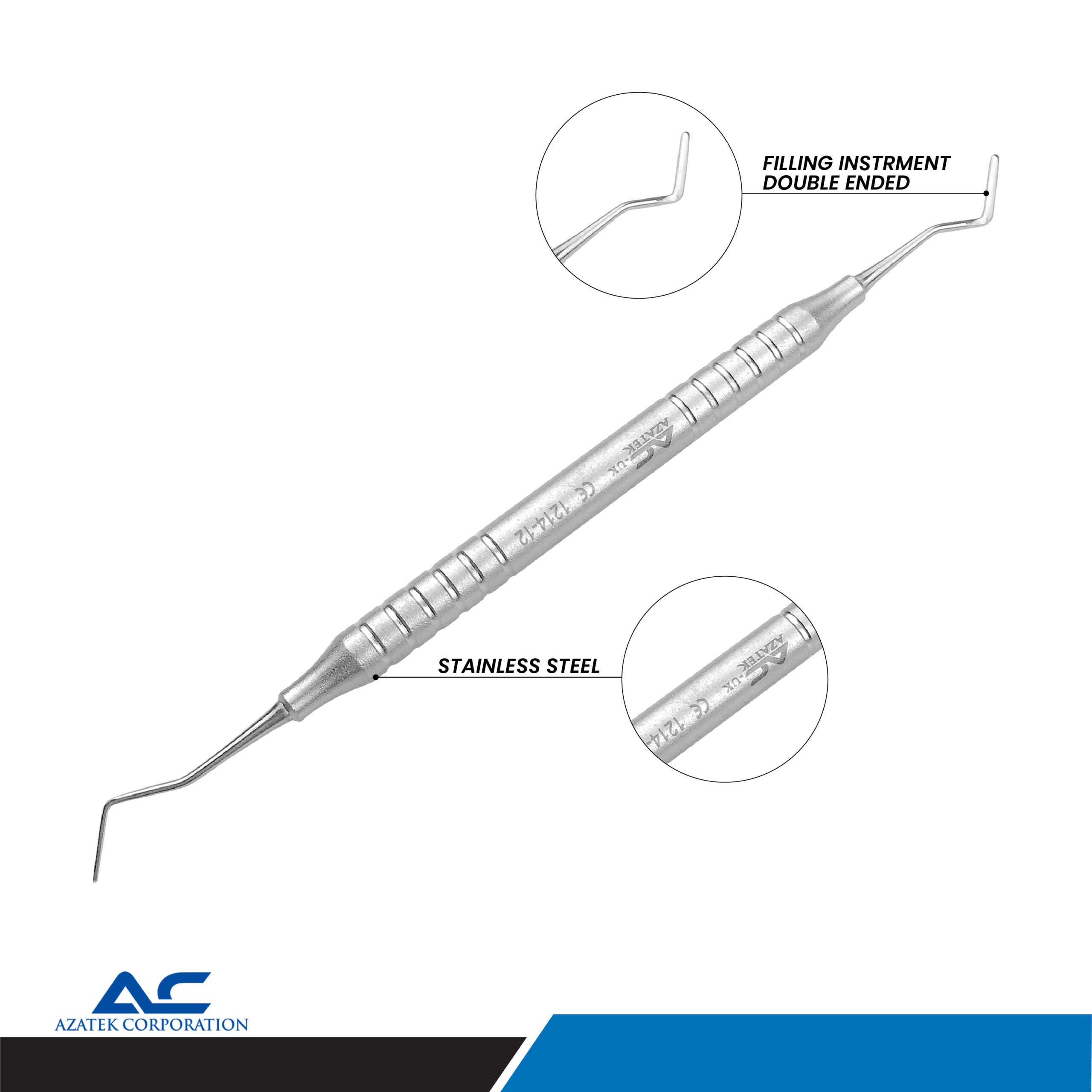 Filling Spatula | Precision Tool, Size 1.5/1.5mm for Crafting and Detailing - Azatek Instruments
