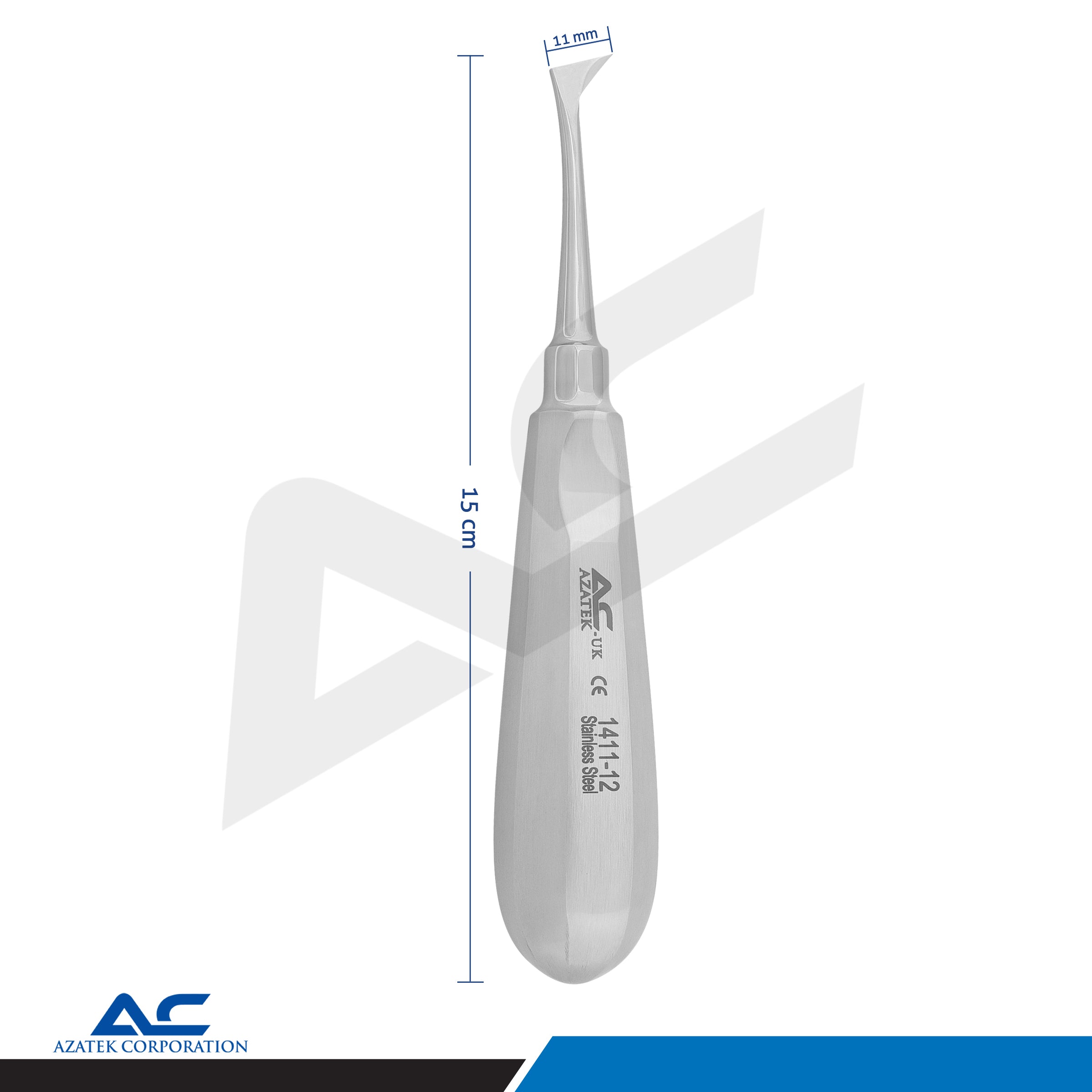 Cryer Root Elevator Fig. 44 Medium | Stainless Steel Dental Elevator - Azatek Instruments