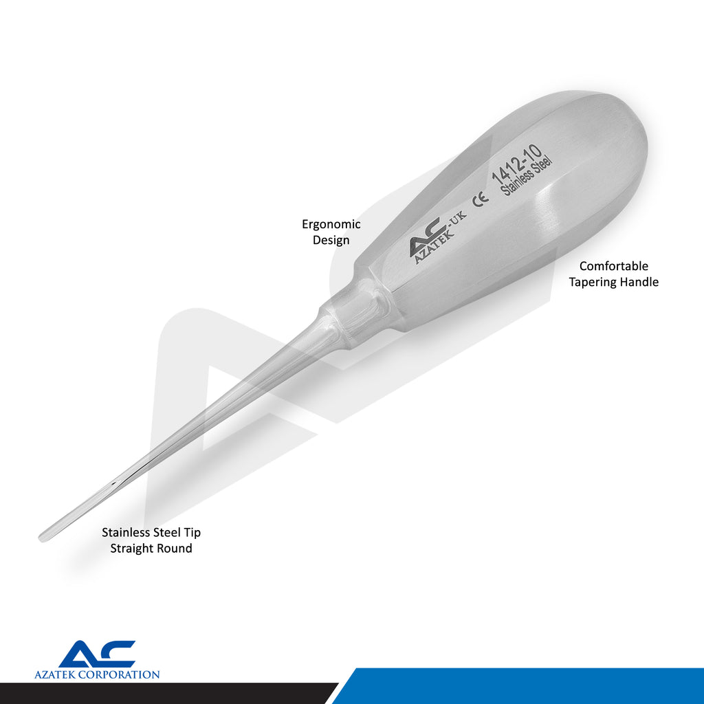 Root Elevator Bein Round, Dental Root Elevator, Straight 2.0mm – Precision Dental Instrument - Azatek Instruments
