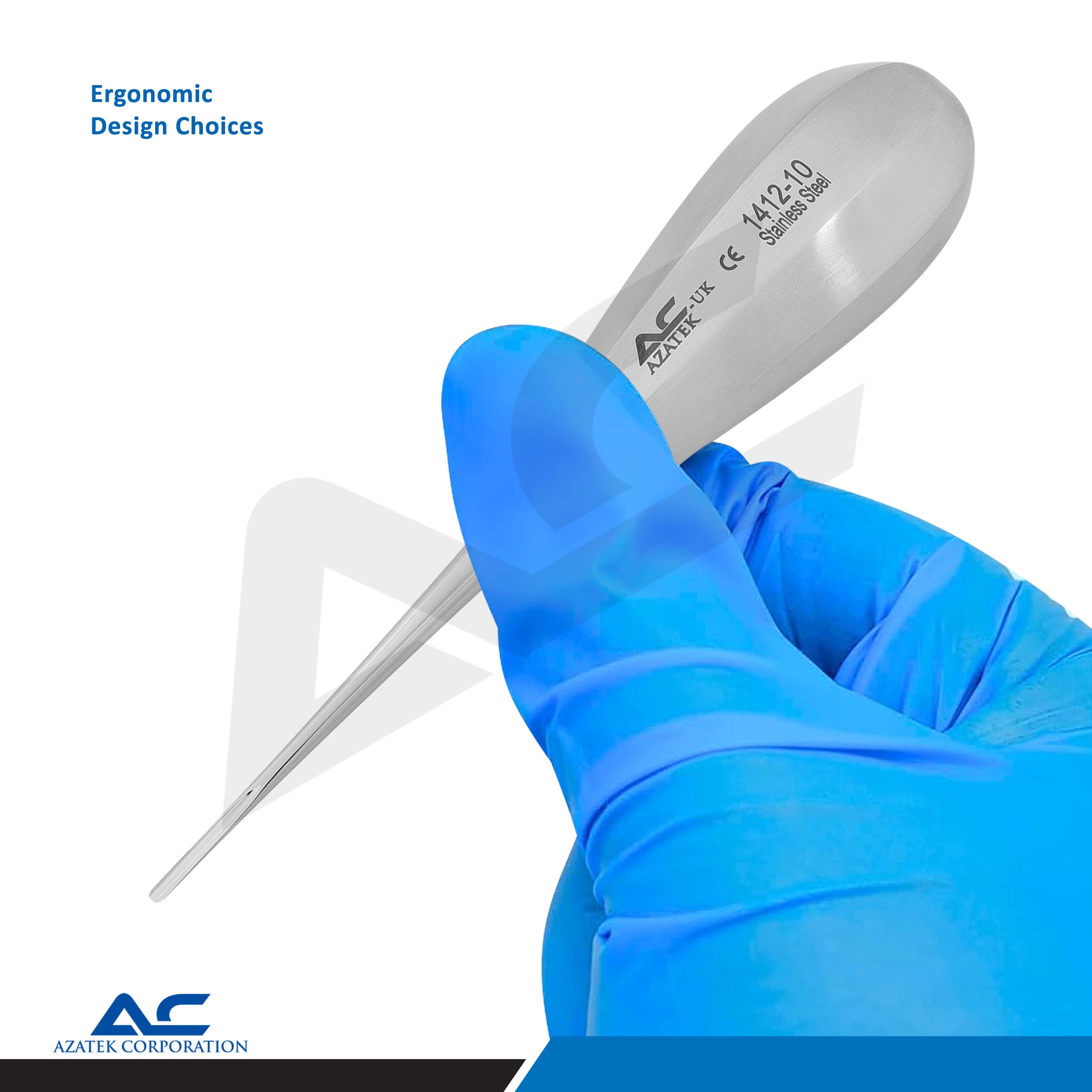 Root Elevator Bein Round, Dental Root Elevator, Straight 2.0mm – Precision Dental Instrument - Azatek Instruments