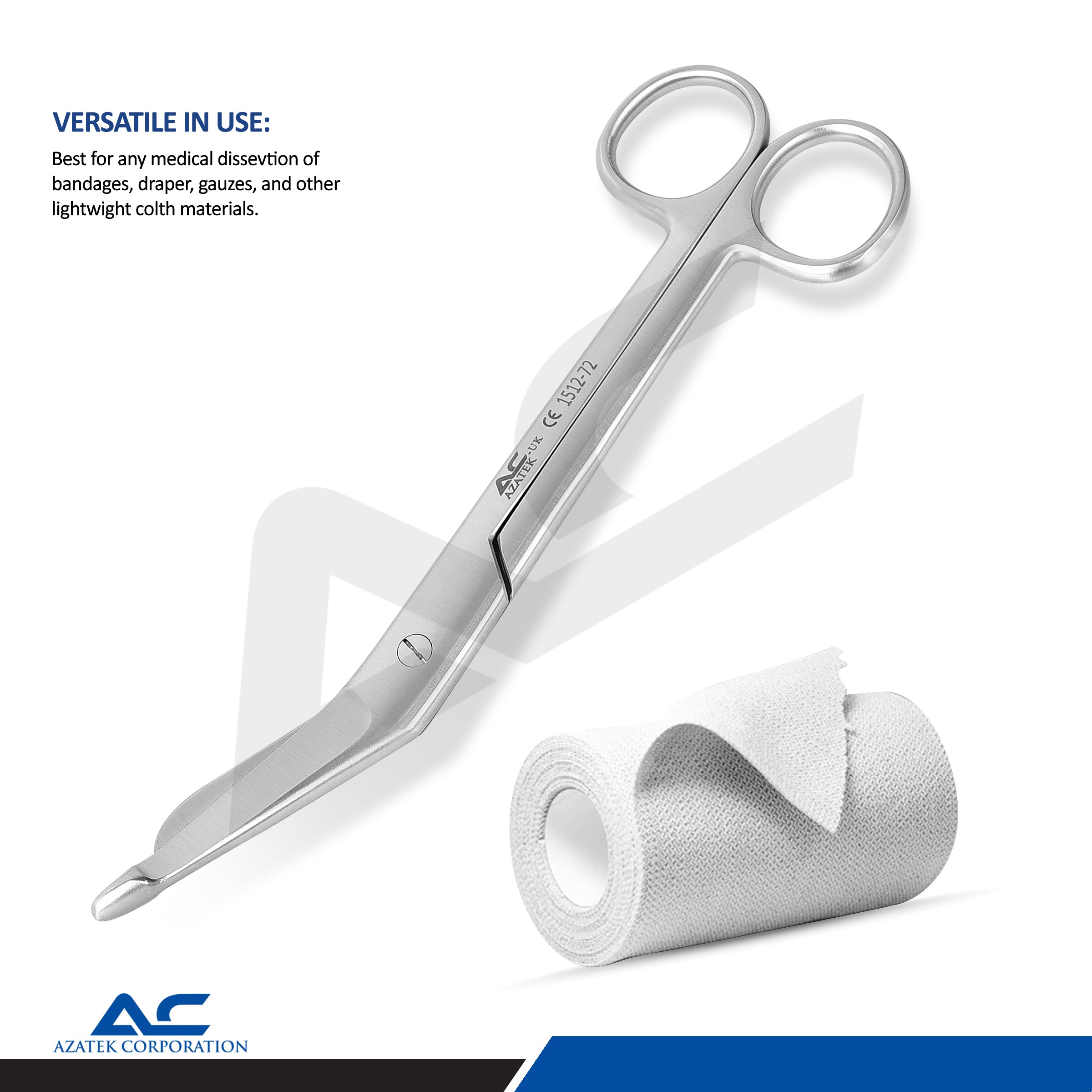 Lister Bandage Scissors – Stainless Steel Medical Dressing Scissors by Azatek - Azatek Instruments