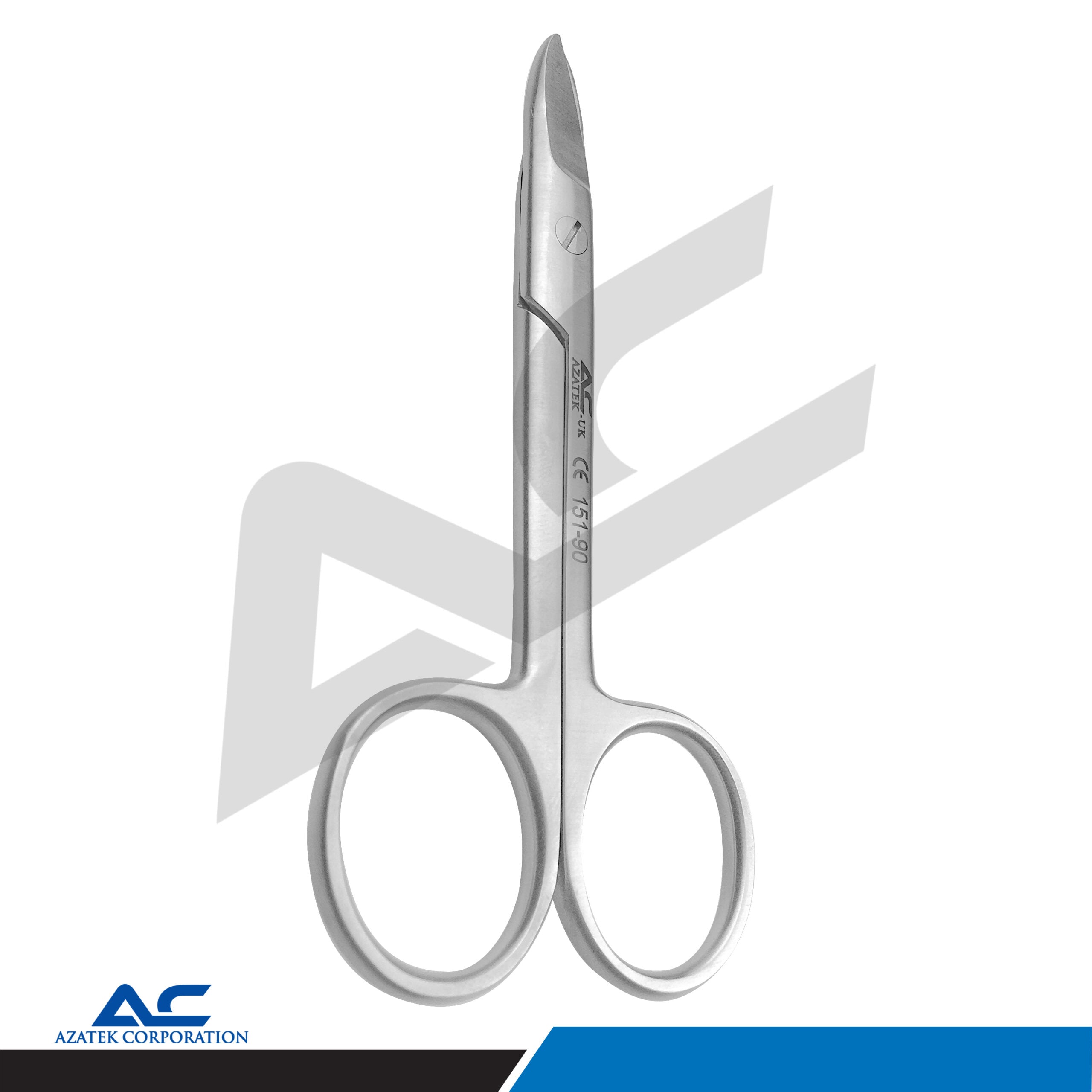 Beebee Curved Saw Edge Scissors 11cm – Precision Dental Surgical Scissors - Azatek Instruments