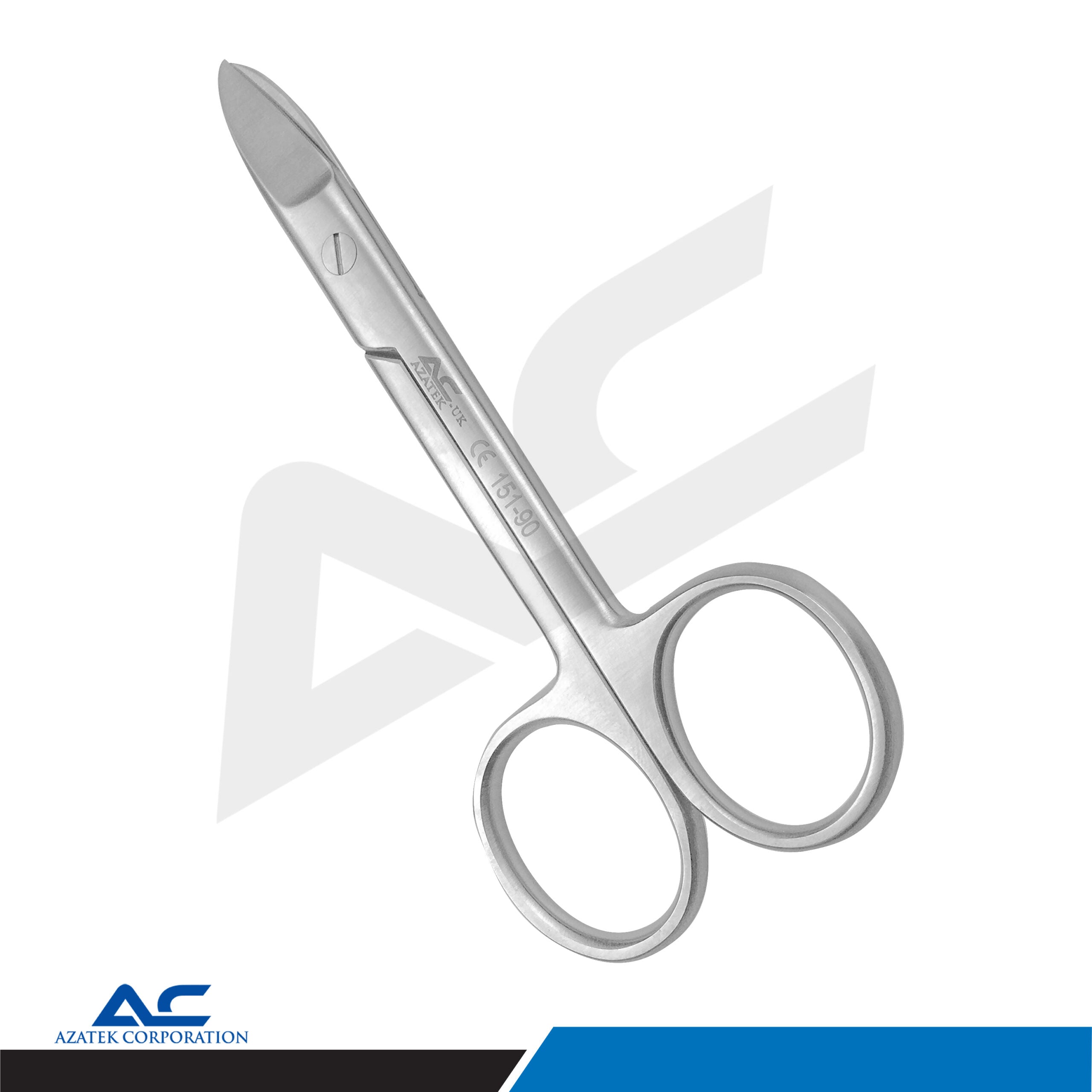 Beebee Curved Saw Edge Scissors 11cm – Precision Dental Surgical Scissors - Azatek Instruments